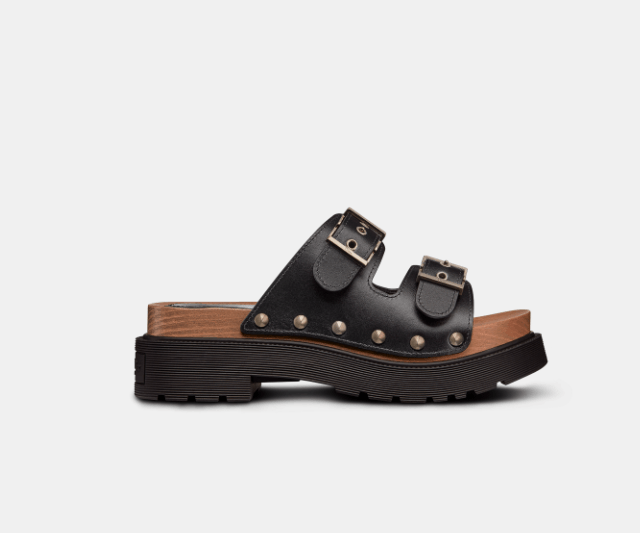 image of O1W1Db10224 Diorquake Strap Sandals In Black, Women's