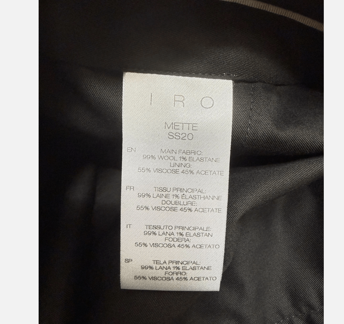 Iro IRO NWT Men's Wool Slacks Pants EU48 US 38 or 32" waist Size 38R - 6 Thumbnail