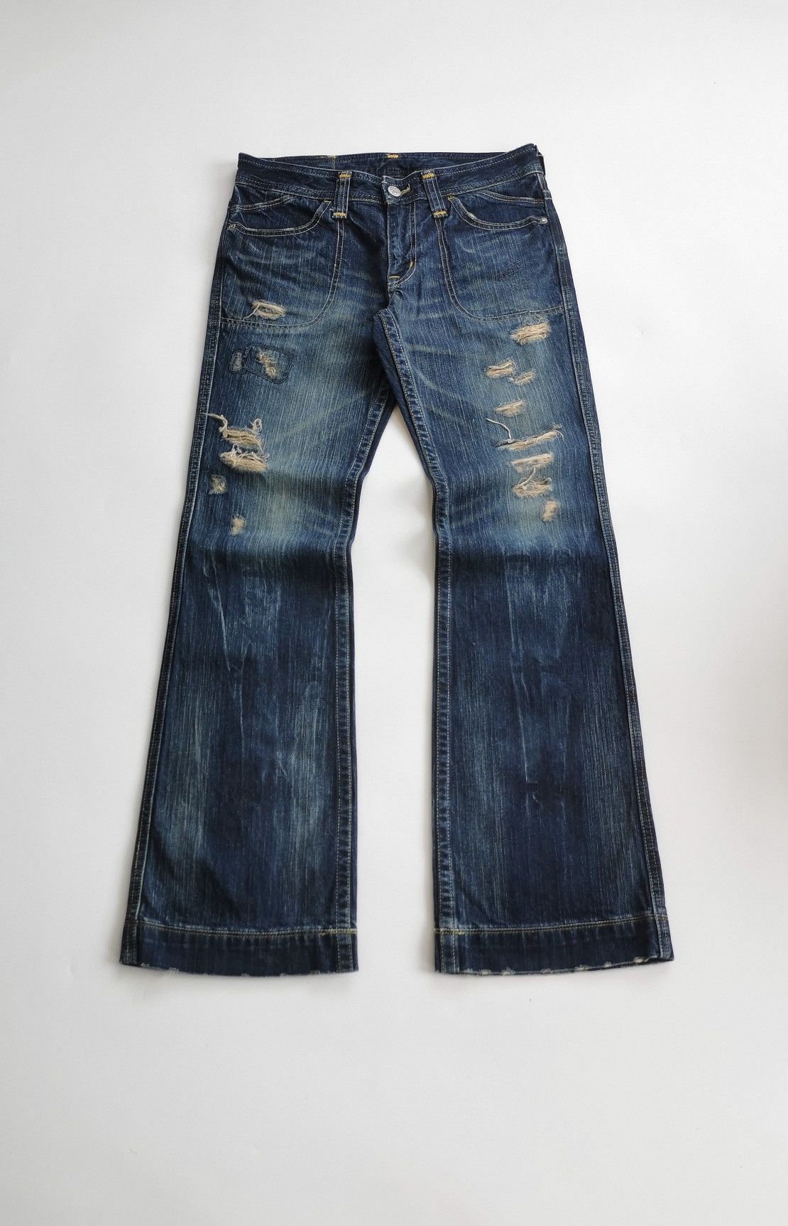 Japanese Brand Bootcut Georgia Love Japan Distressed Blue Jeans Size US 32 / EU 48 - 1 Thumbnail