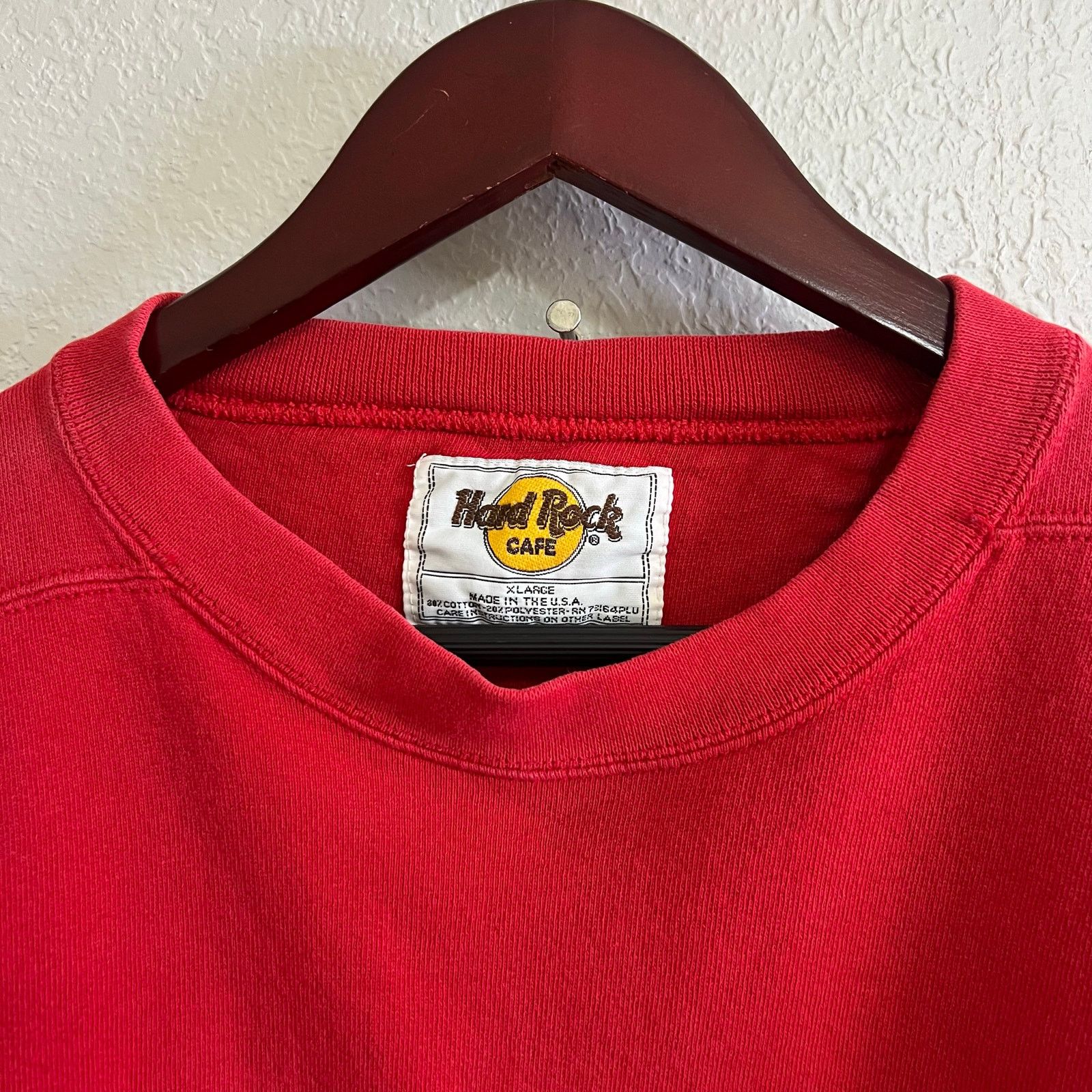 Hard Rock Cafe Vintage 90s Hard Rock Cafe Sweatshirt Mens XL Red Las Vegas Size US XL / EU 56 / 4 - 10 Thumbnail