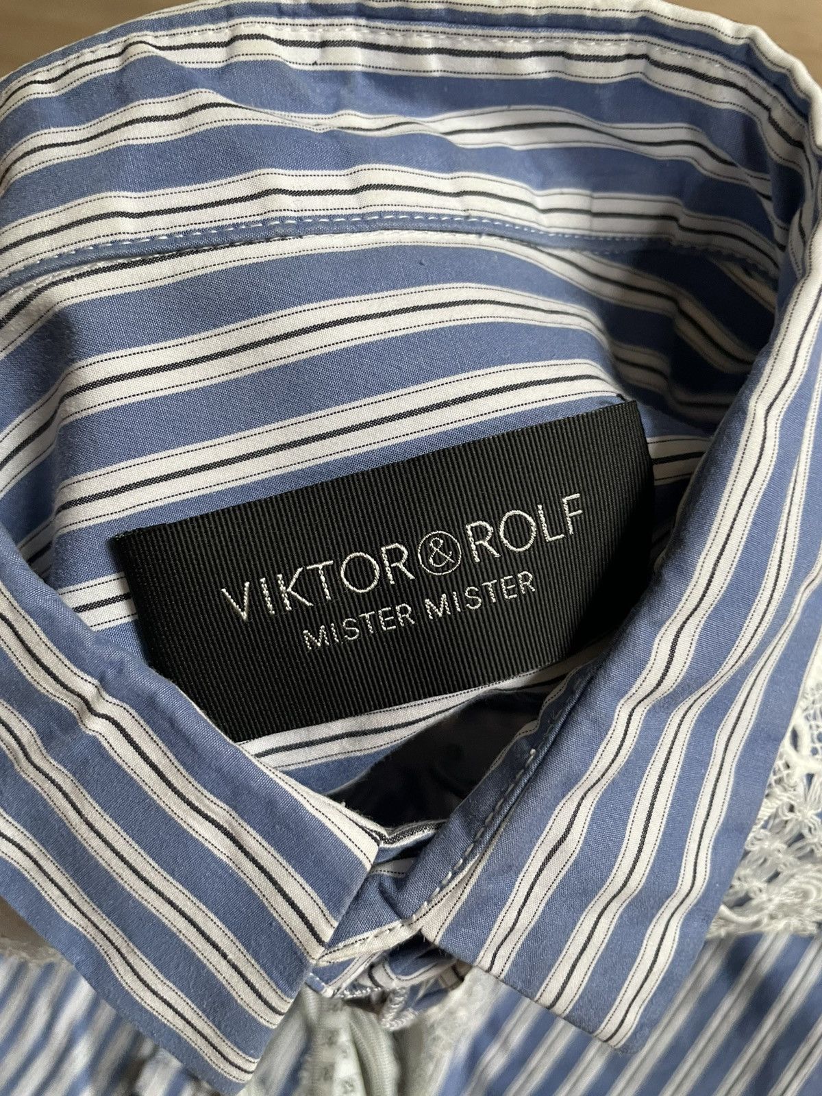 Viktor & Rolf VIKTOR AND ROLF Mister Mister - Striped frill shirt Size US M / EU 48-50 / 2 - 2 Thumbnail