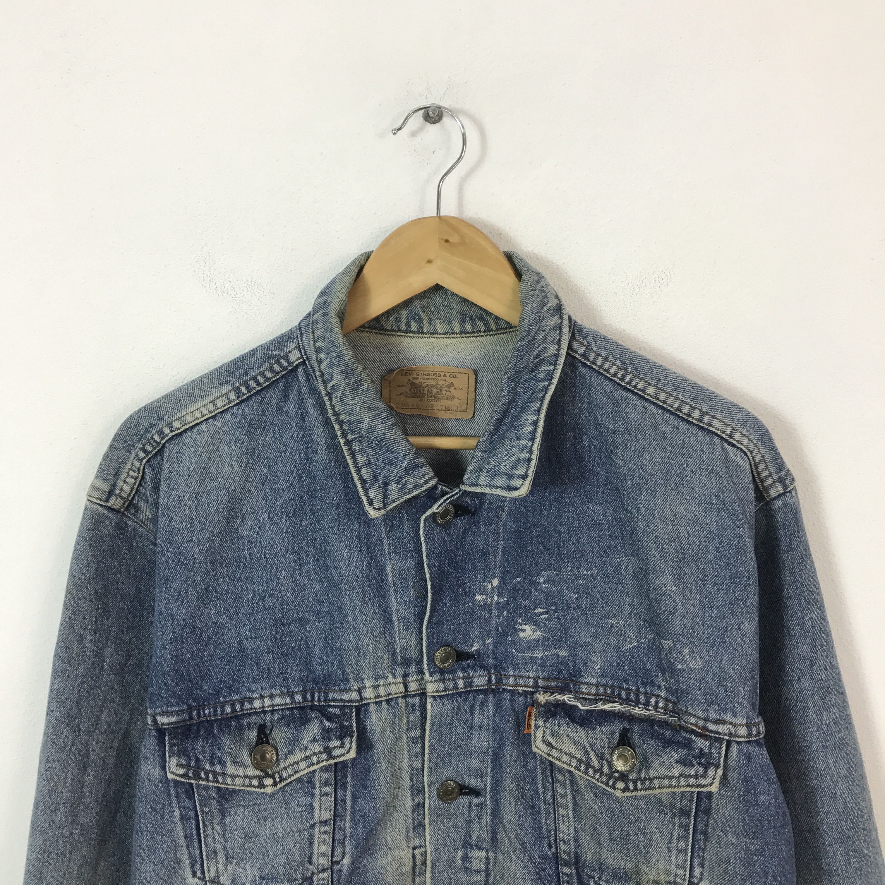 Levi's Vintage Levis strauss tracker denim oreng tag jacket K63B6 Size US L / EU 52-54 / 3 - 2 Thumbnail