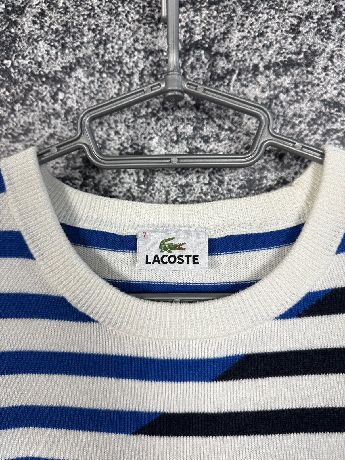 Lacoste Men’s Lacoste Crewneck Striped Sweater Pullover Size 7 (XXL) Size US XXL / EU 58 / 5 - 8 Thumbnail