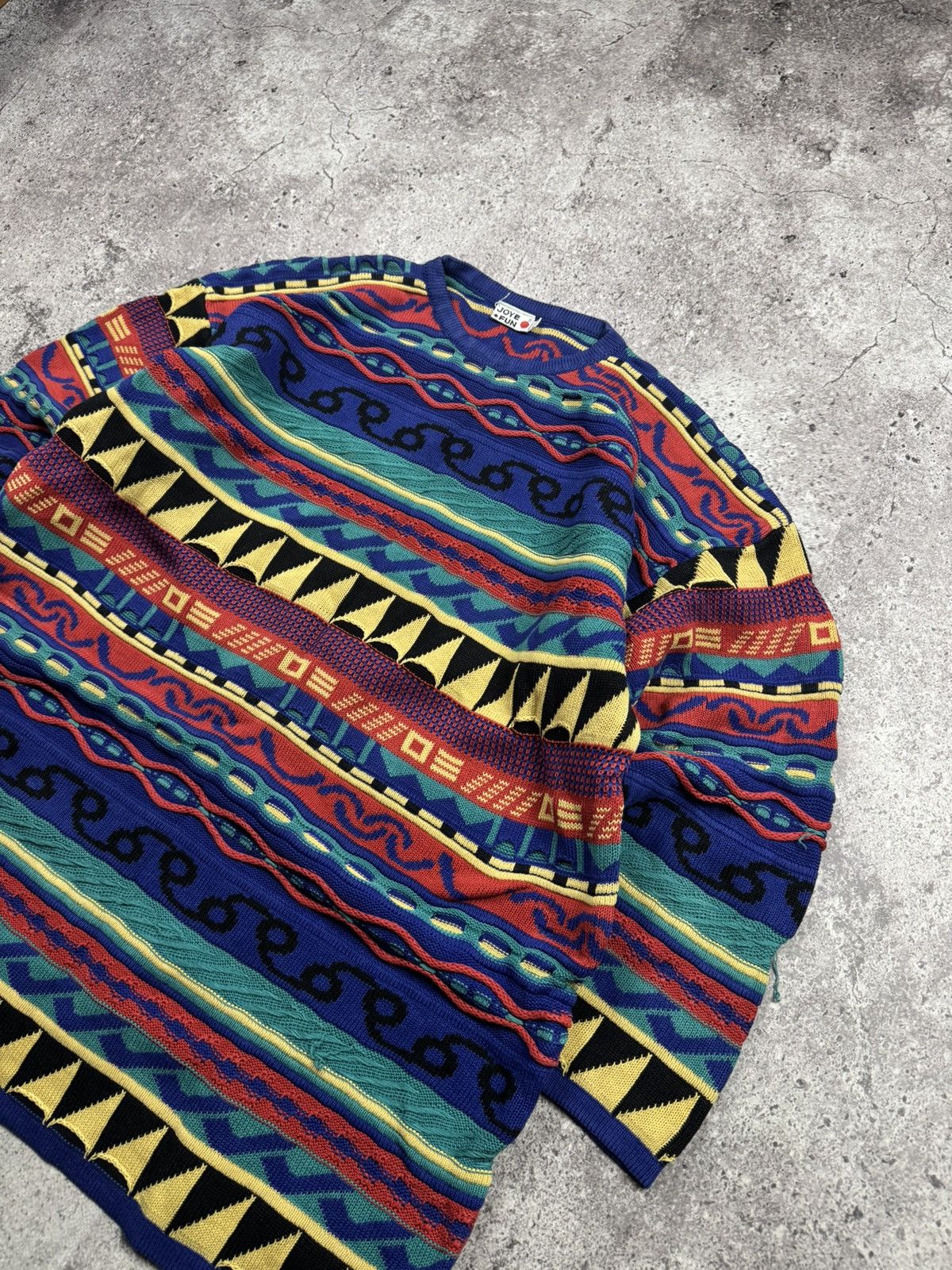 Japanese Brand VINTAGE JOYE+FUN 90’S COOGI STYLE JAPANESSE KNIT SWEATER Y2K Size US L / EU 52-54 / 3 - 4 Thumbnail