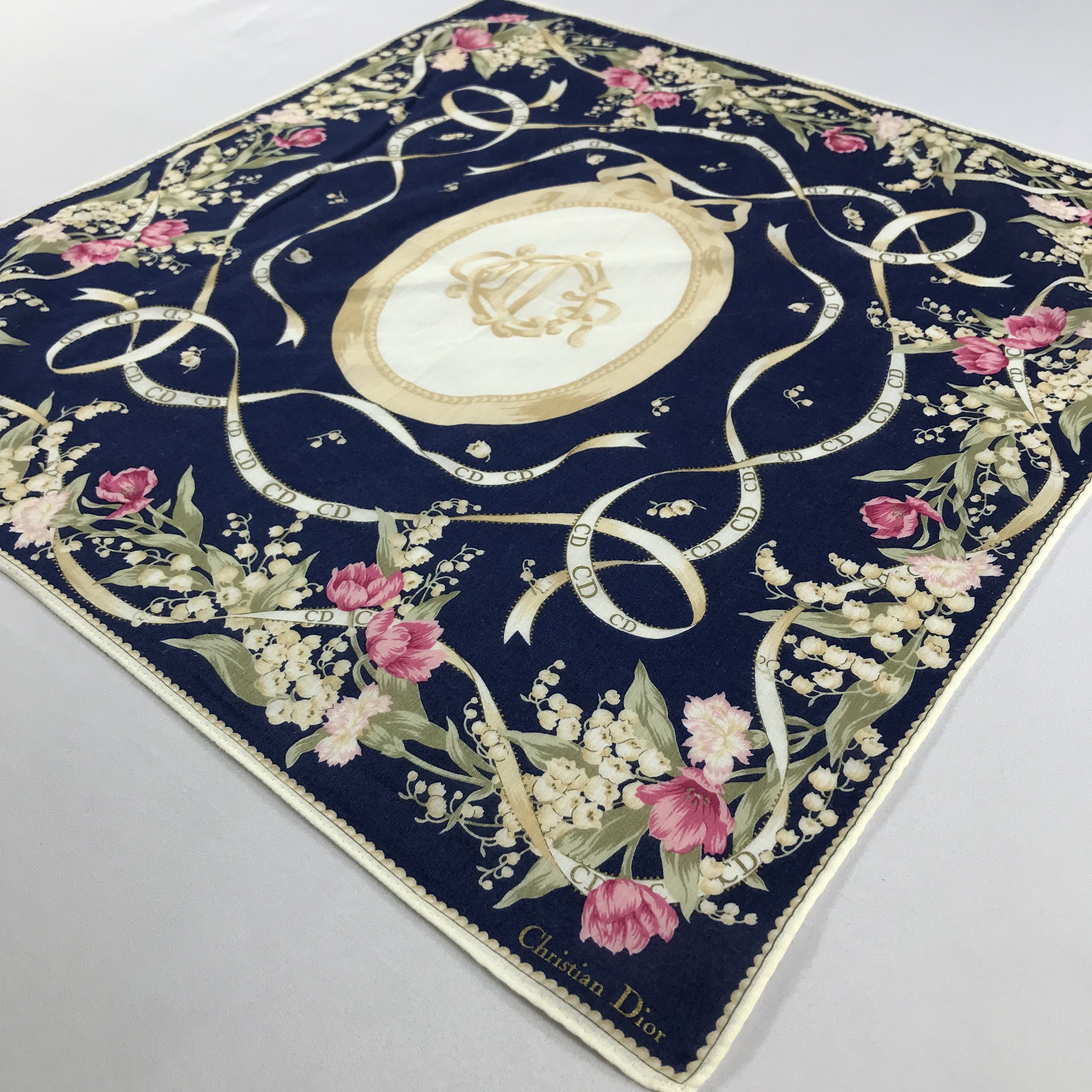Vintage Christian Dior Bandana / Handkerchief / Neckerchief - S2055 Size ONE SIZE - 2 Thumbnail