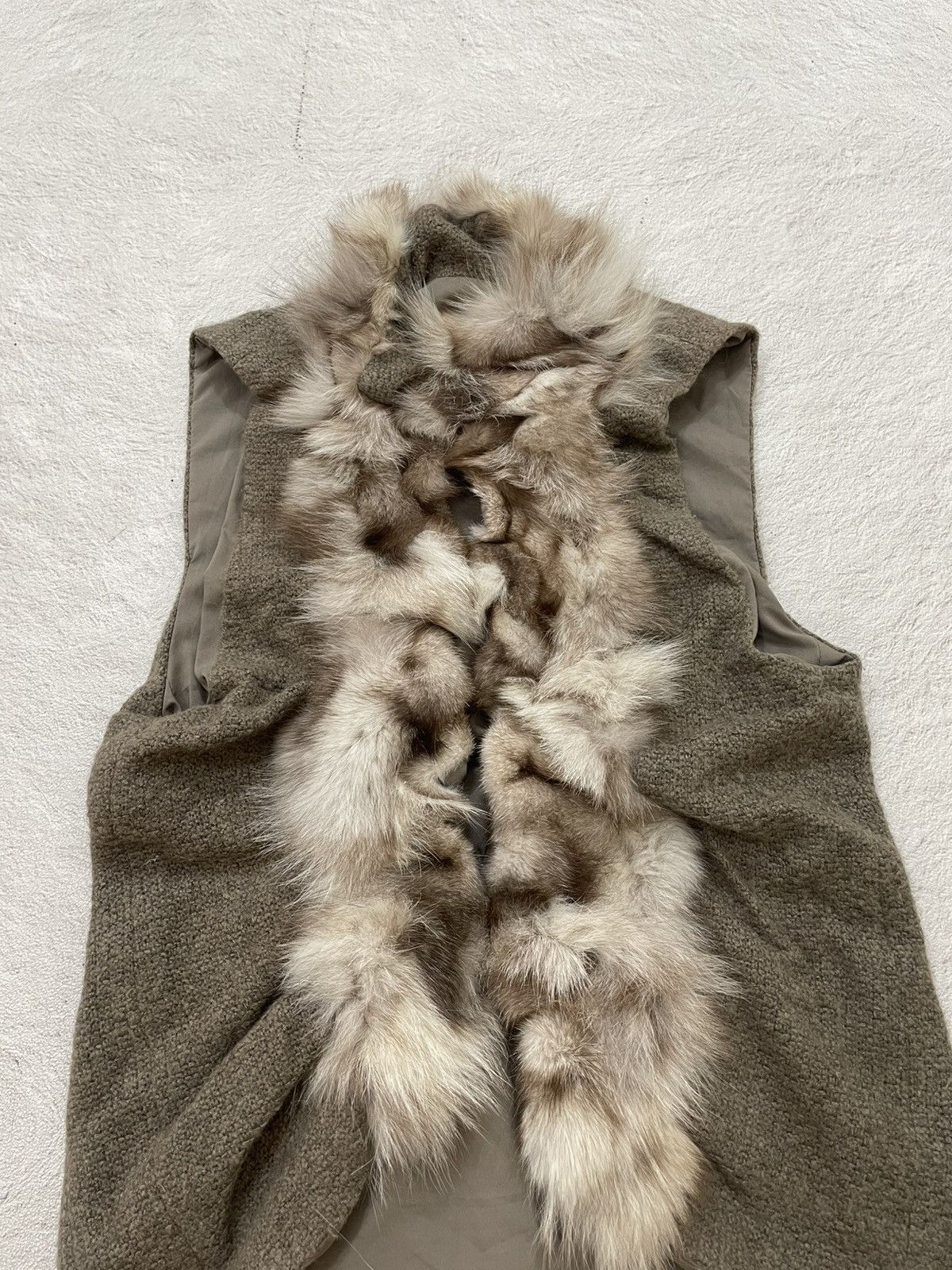 Japanese Brand 2000s Fur Trim Vest Shearling Style Layering Piece Y2K LGB Size US XS / EU 42 / 0 - 2 Thumbnail