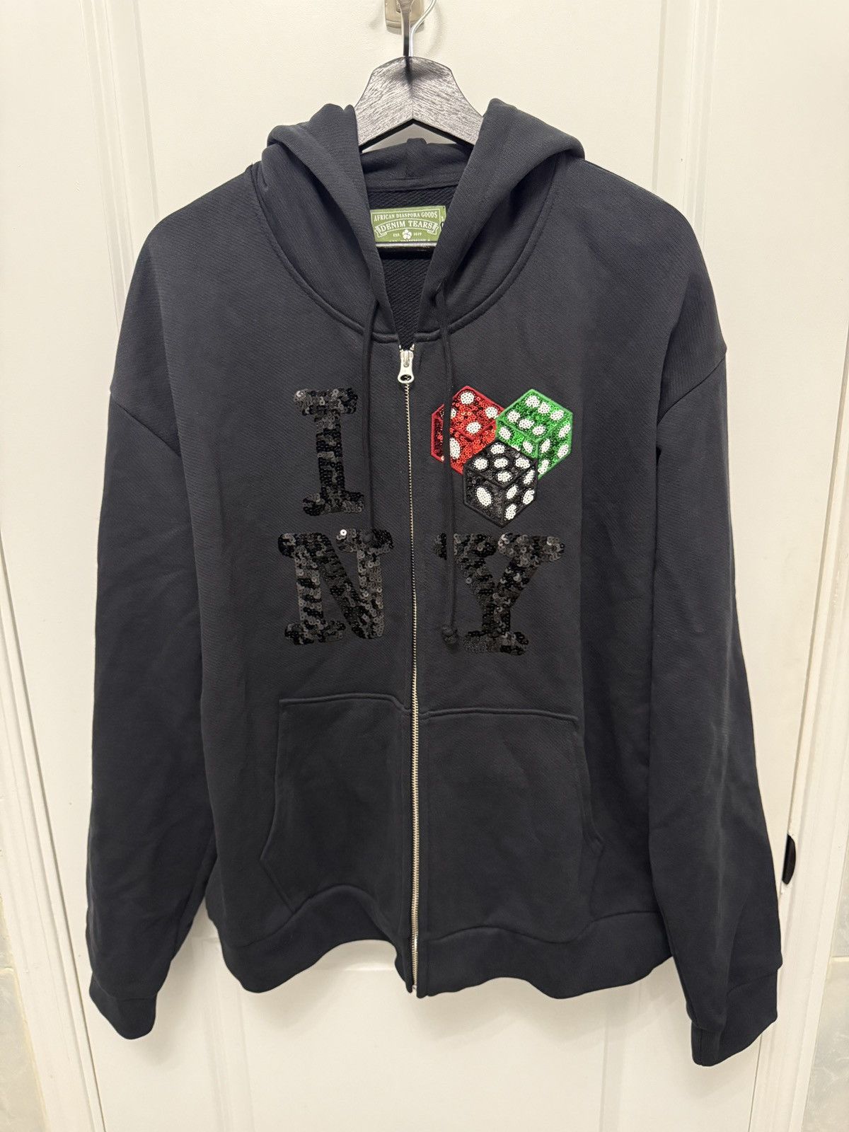 Denim Tears■デニムティアーズ America ジップアップフーディー Denim Tears America Sportswear Zip Hoodie Black
