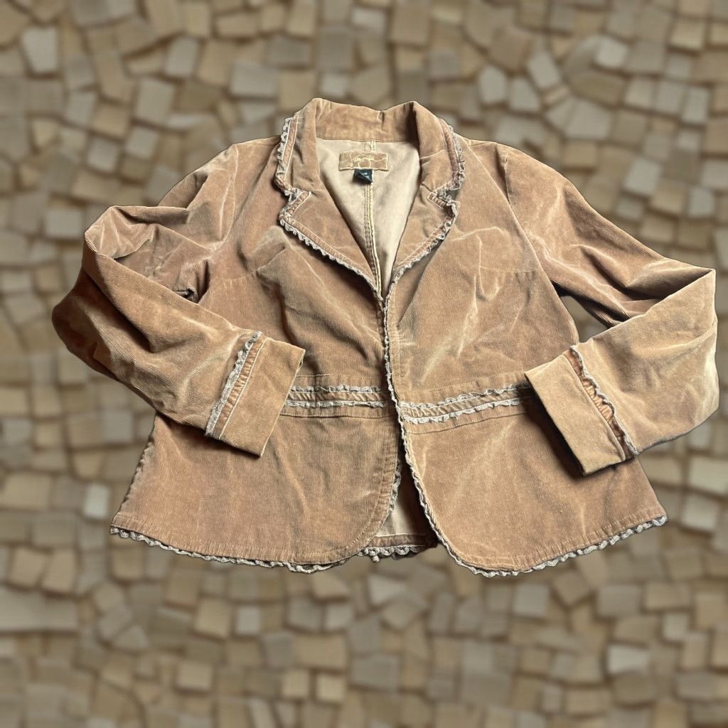 Vintage SEVERIA Jacket Womens Blazer, Corduroy, Brown, Open, 14/16, Mid-Length, Regular, Casual, Fall Winter Spring Summer, 14, N/A Size XL / US 12-14 / IT 48-50 - 1 Thumbnail