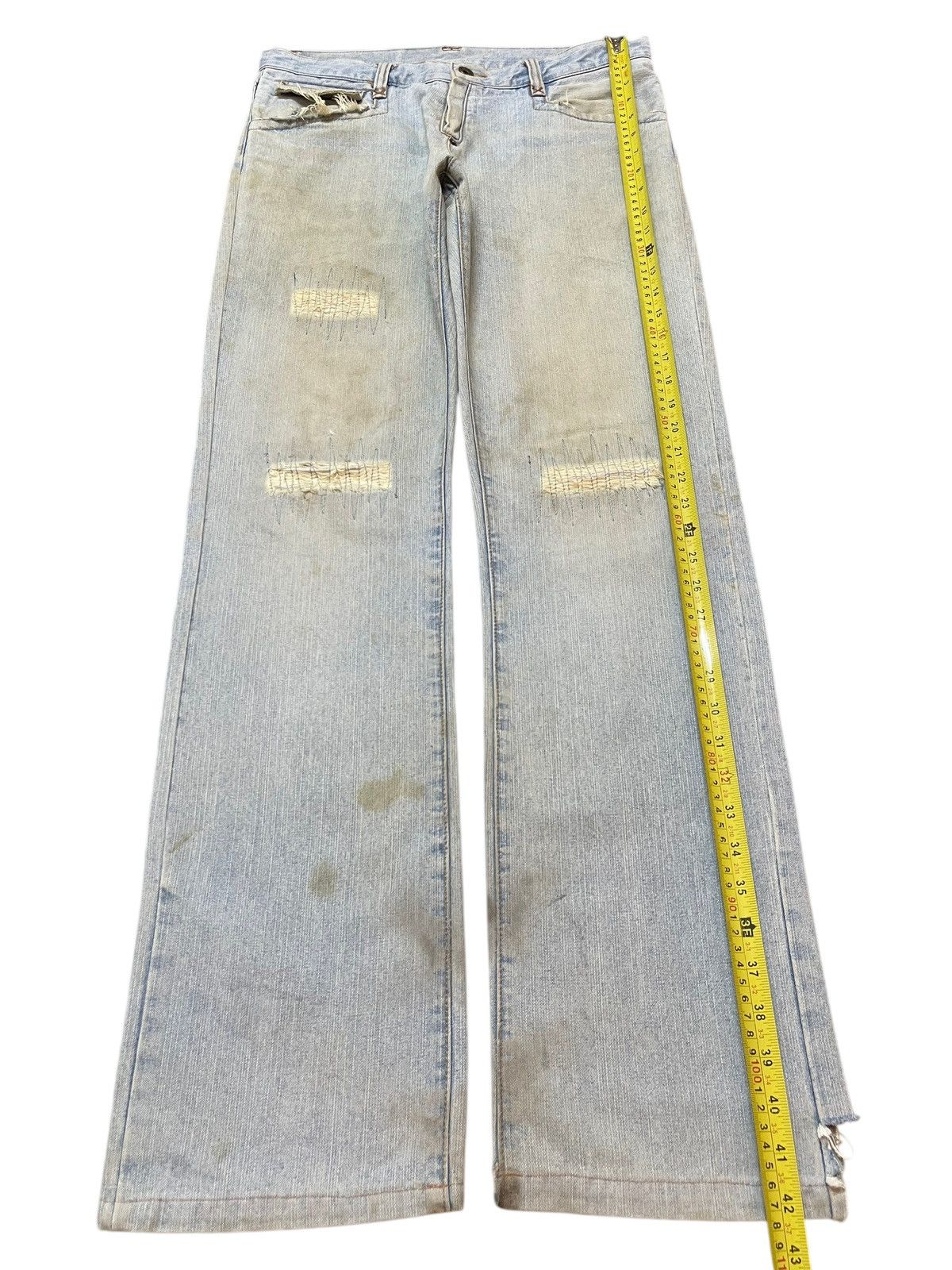 In The Attic Vintage Japanese Brand Mud Faded Wash Style Loose Jeans Size US 32 / EU 48 - 12 Thumbnail
