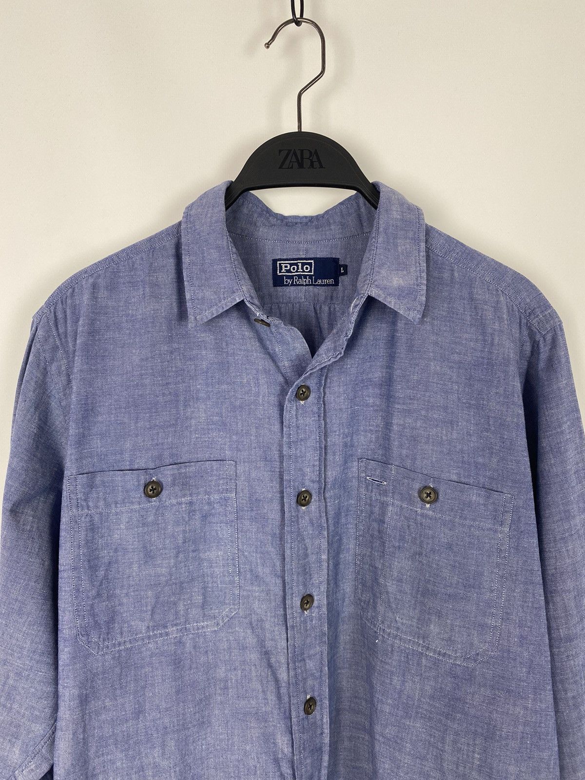 Polo Ralph Lauren Polo by Ralph Lauren x Hamilton Blue Chambray Button Up Size US M / EU 48-50 / 2 - 2 Thumbnail