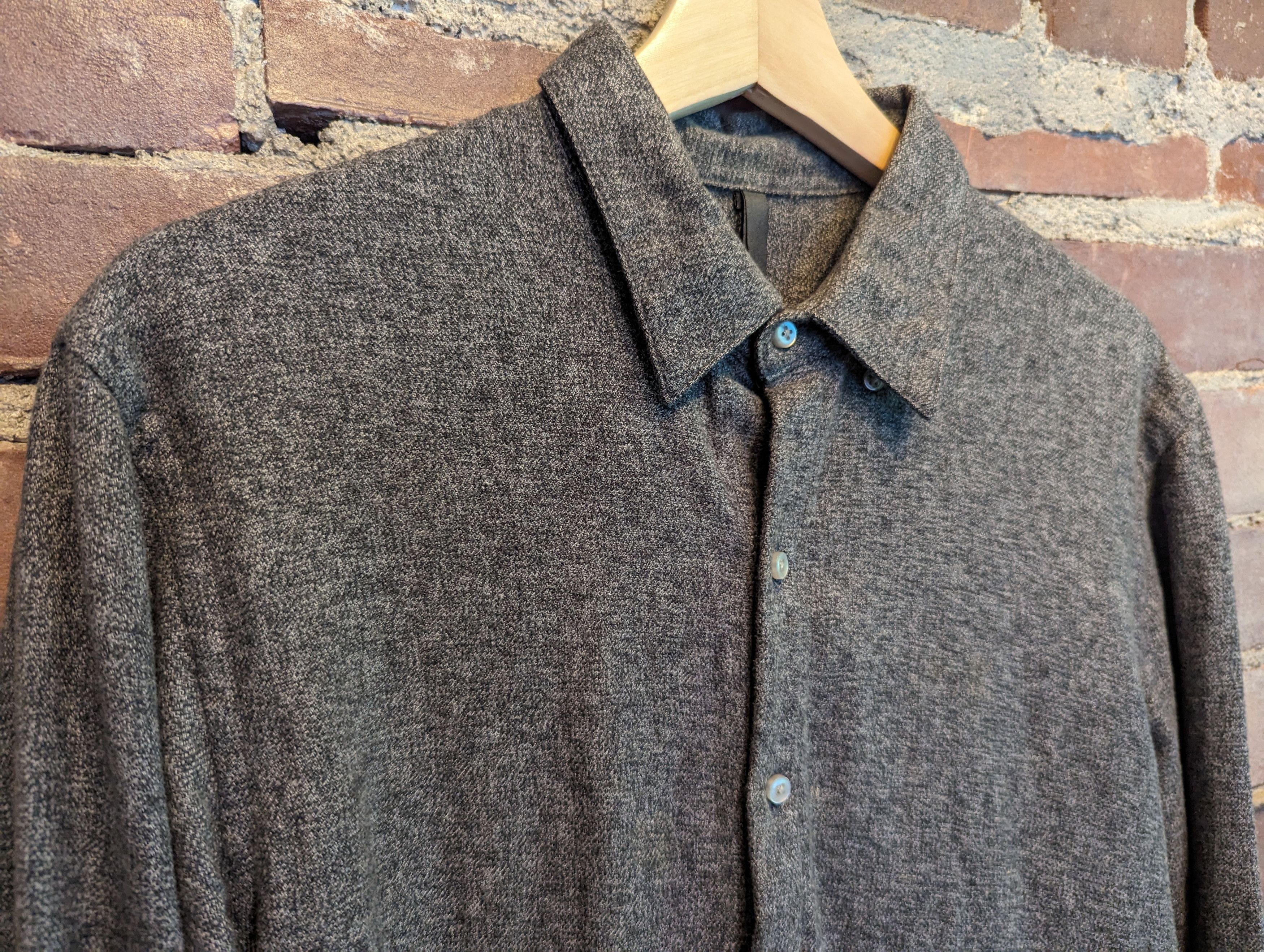 KIN Kin brushed cotton shirt in grey-black Size US M / EU 48-50 / 2 - 1 Thumbnail