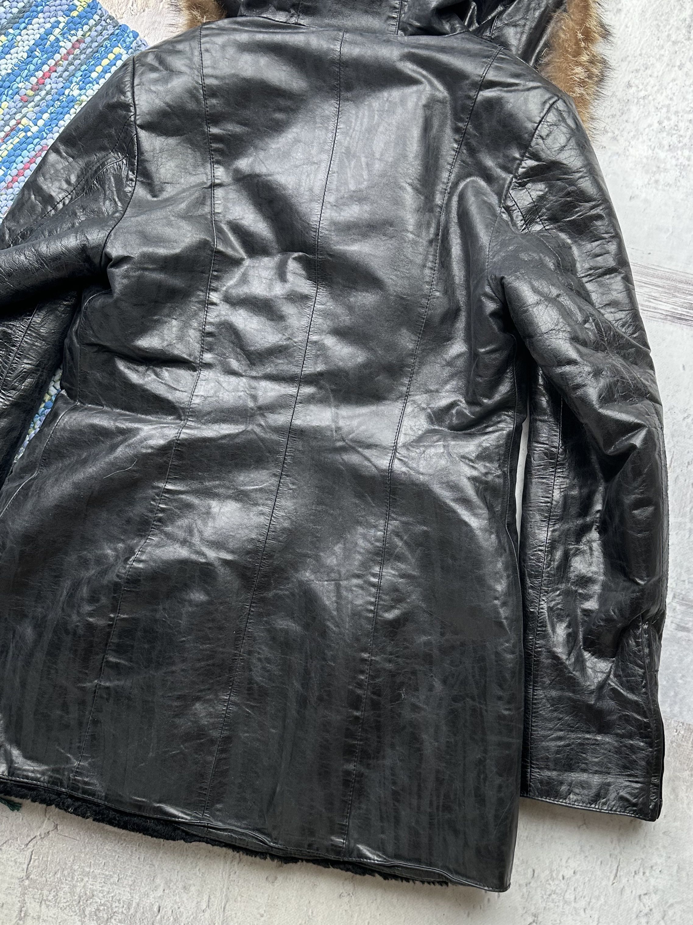 Vintage Vintage Leather Coat With Real Fur Details A96(481)D15 Size S / US 4 / IT 40 - 11 Thumbnail