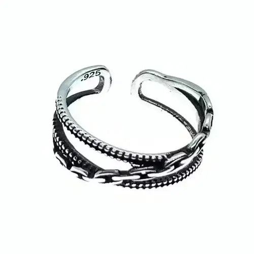 VIBE Vintage silver ring Size ONE SIZE - 4 Thumbnail