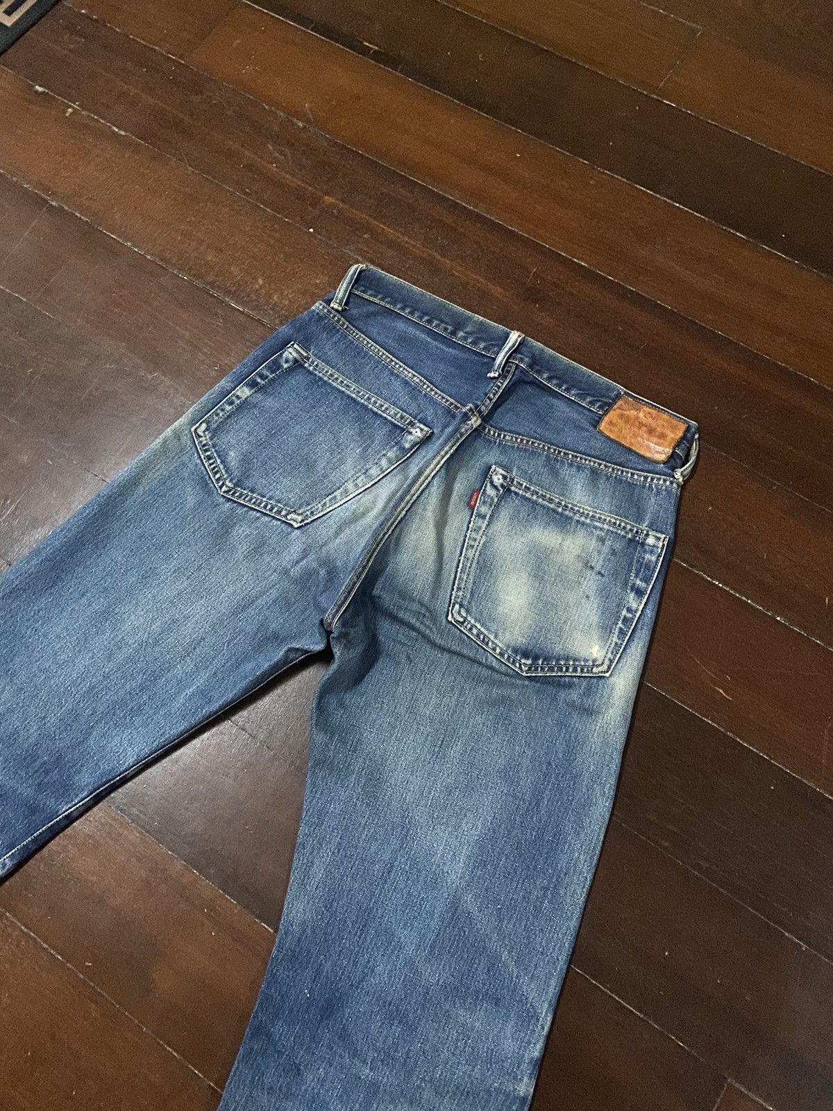 Vintage SICK 👊🏻🔥🔥 SEWING CHOP JAPANES BRAND JEANS SELVEDGE DISTRESSED Size US 32 / EU 48 - 14 Thumbnail