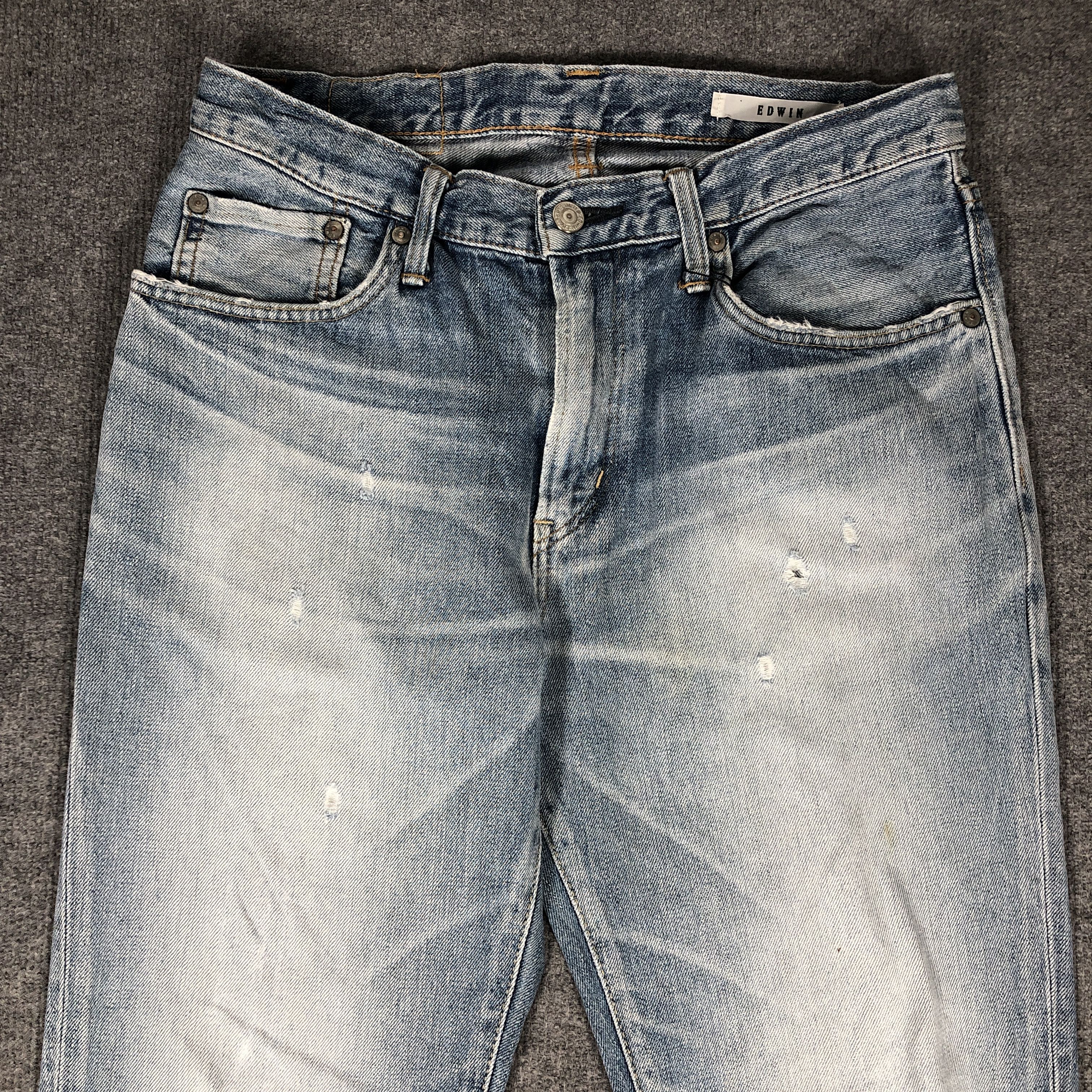 Edwin × Vintage Vintage Edwin Light Blue Wash Jeans L1182 Size US 31 - 2 Thumbnail