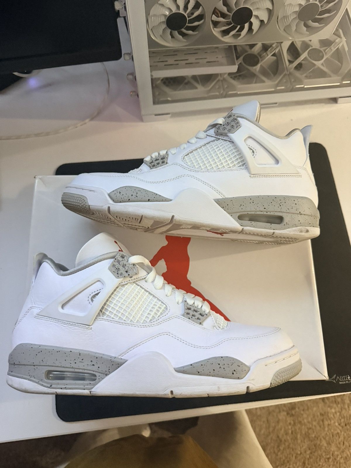 Jordan Brand White Oreo Jordan 4 Retro Size US 10 / EU 43 - 2 Thumbnail