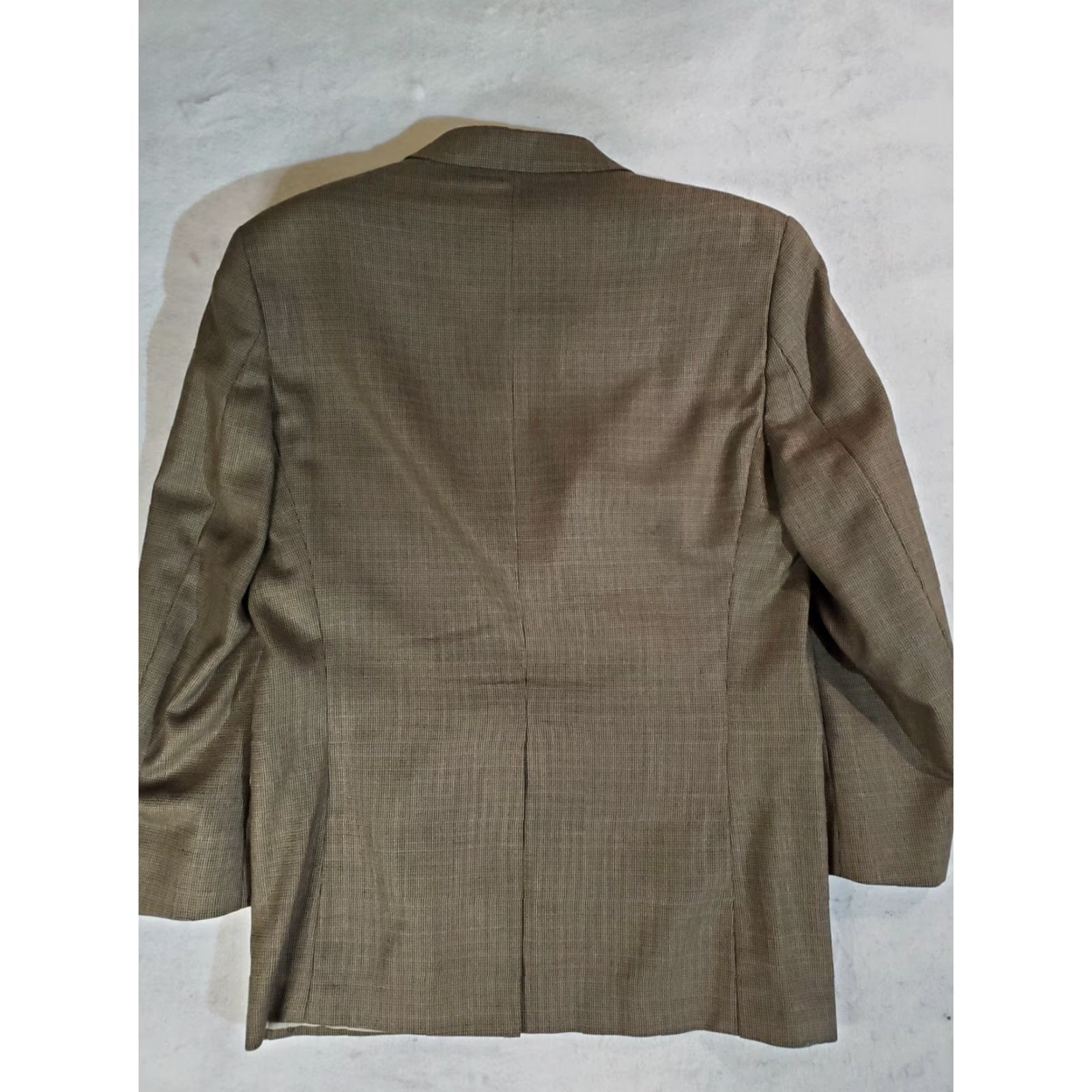 Vintage RALPH LAUREN Signature 100% Wool Jacket Brown/Gray Check 40R Mens Size US XXS / EU 40 - 7 Thumbnail