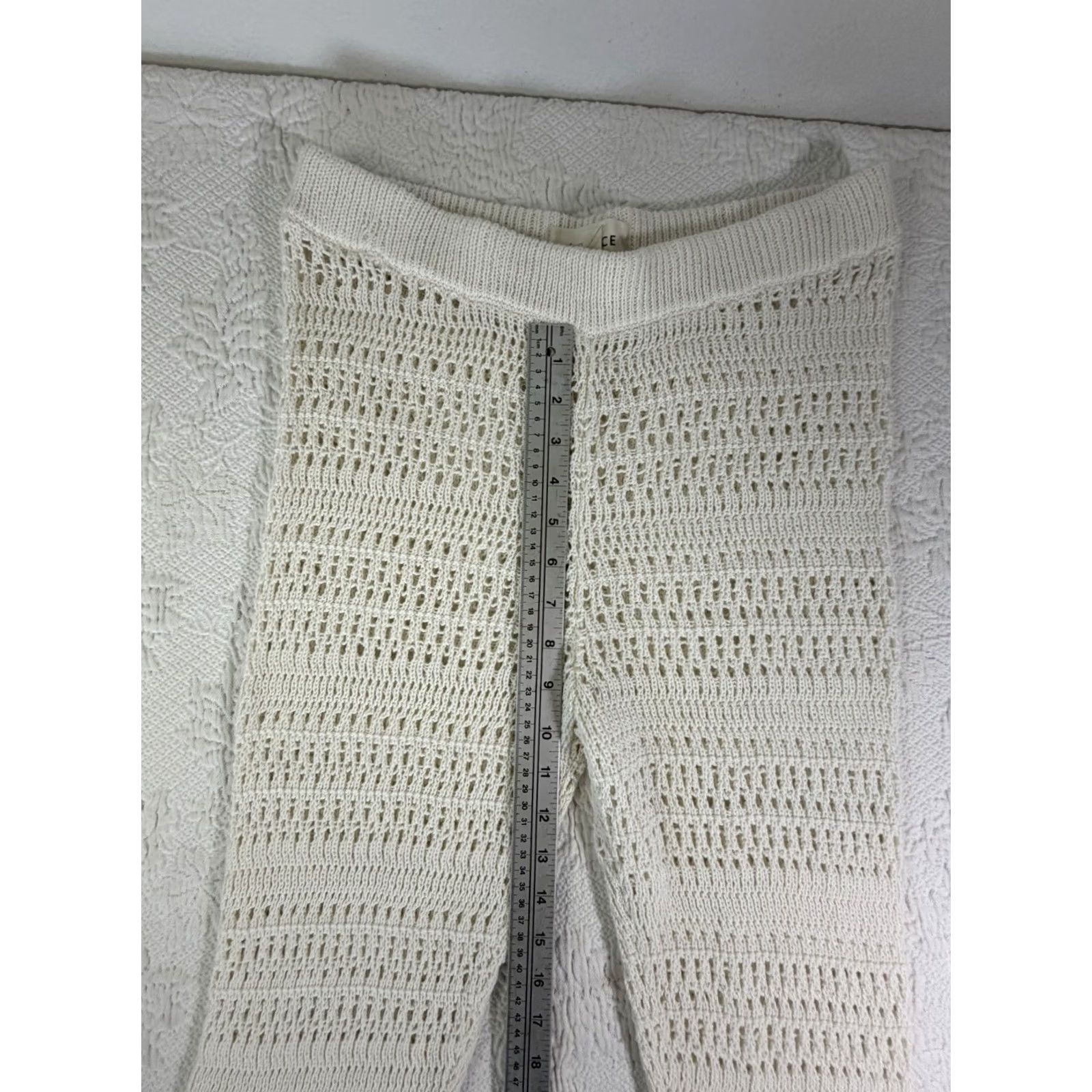 Vintage L Space Golden Hour White Crochet Pants Coverup Sz M Boho Size 32" / US 10 / IT 46 - 4 Thumbnail