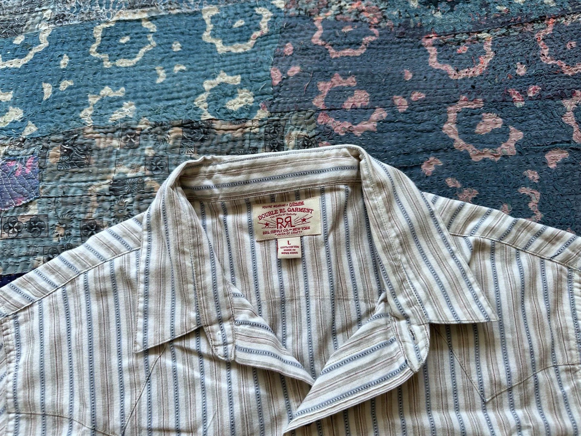 RRL Ralph Lauren RRL Vintage Western Striped Shirt L Like New Size US L / EU 52-54 / 3 - 3 Thumbnail