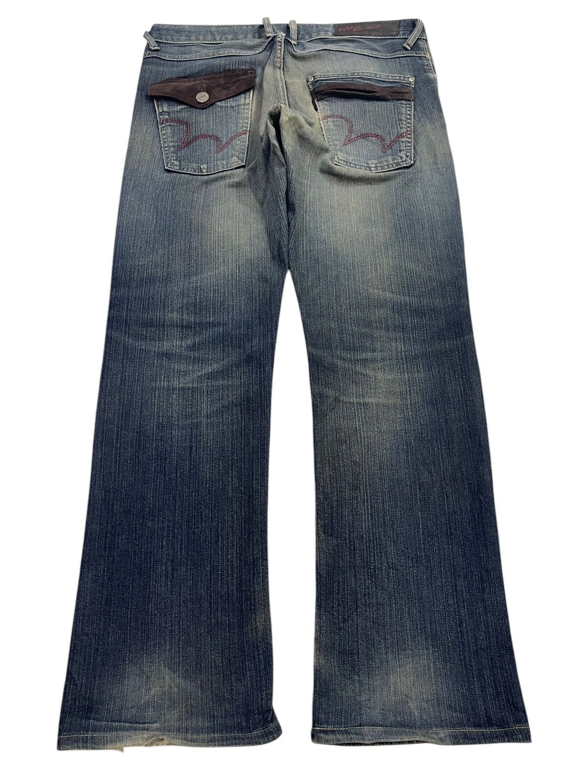 Edwin Vintage Edwin Mud Faded Wash Style Loose Jeans Size US 34 / EU 50 - 2 Thumbnail