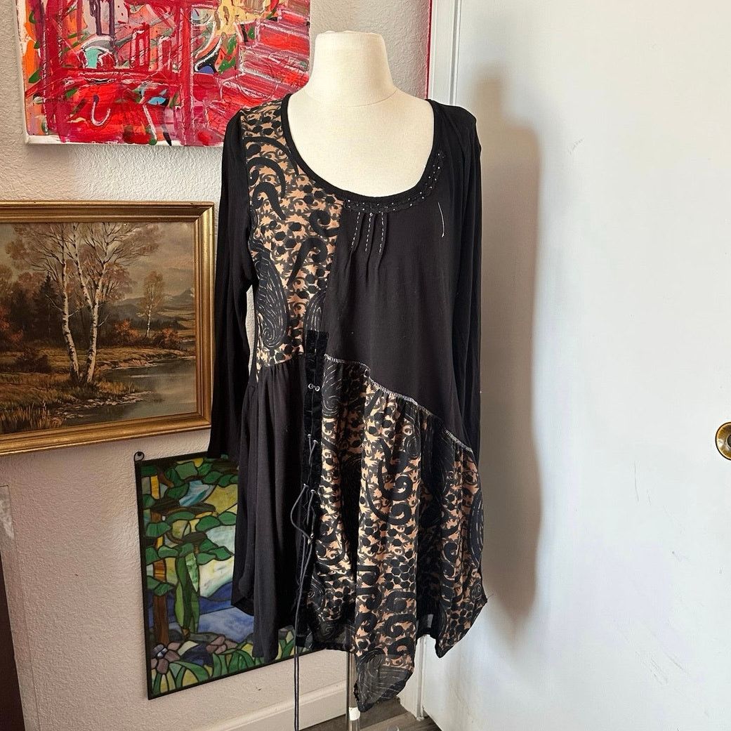 Other joe browns black and brown long sleeve fairy dress Size L / US 10 / IT 46 - 1 Thumbnail