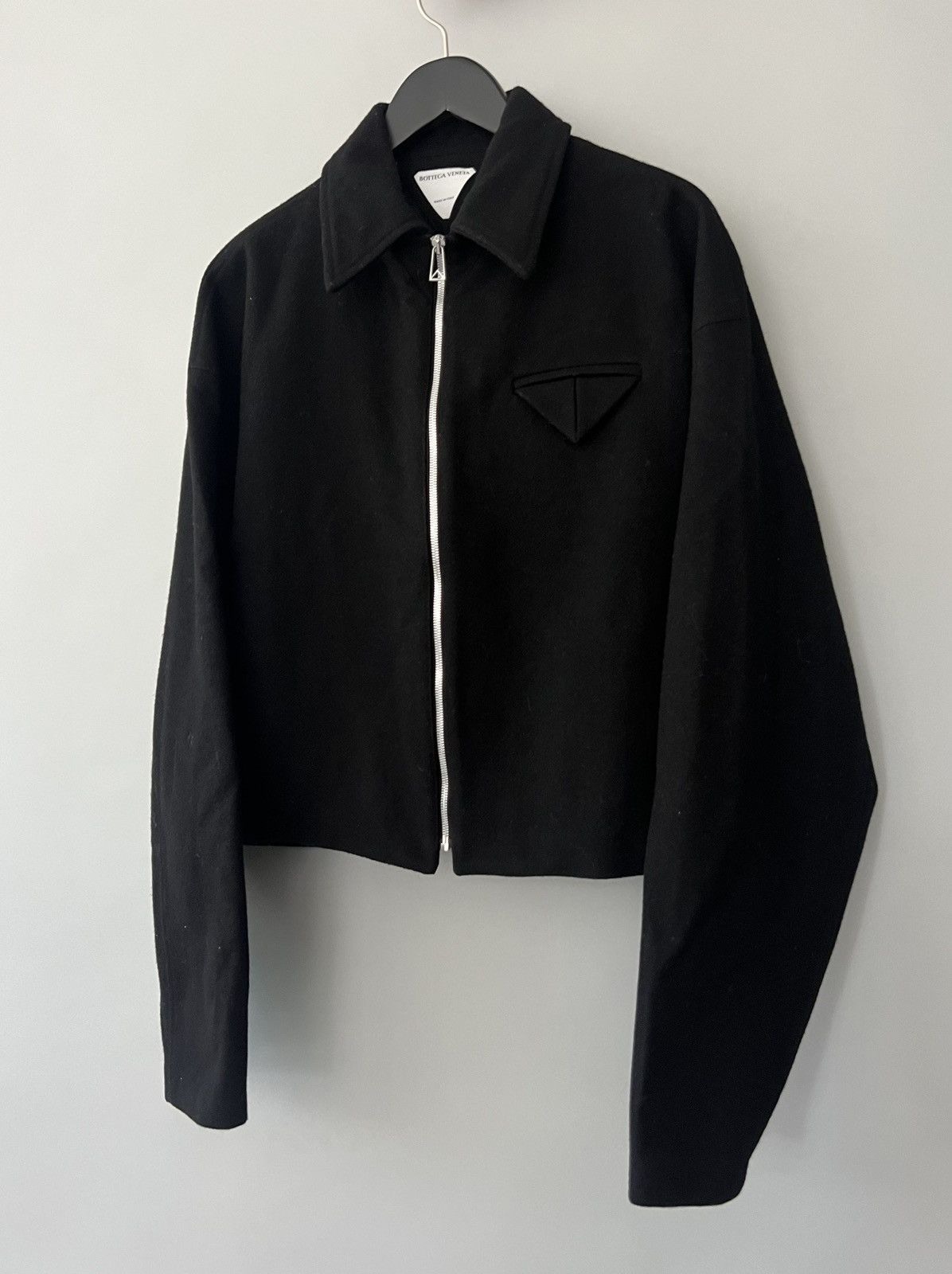 Bottega Veneta Bottega Veneta Felted Wool Cropped Blouson Jacket Size US M / EU 48-50 / 2 - 2 Thumbnail