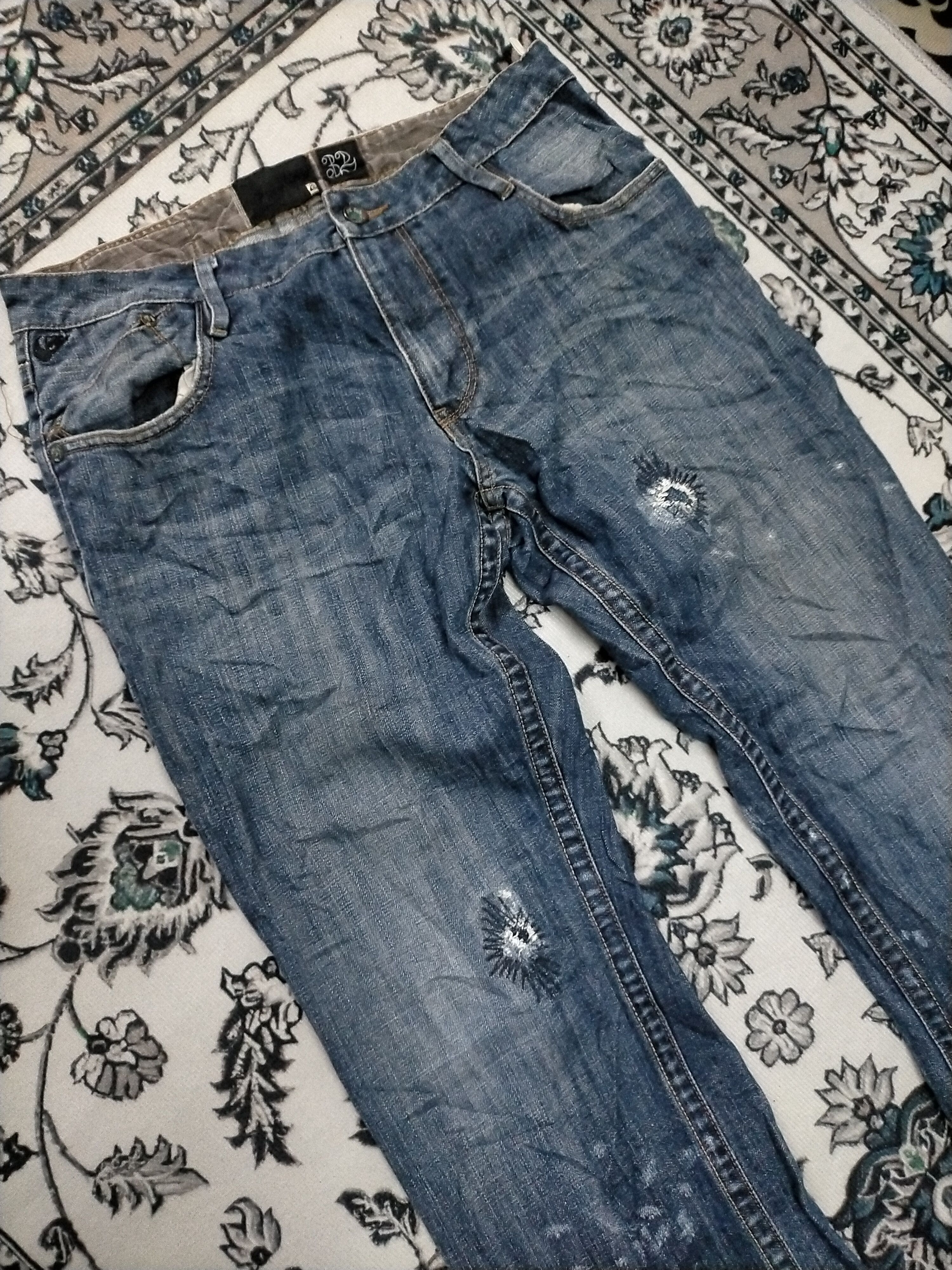 Quiksilver 🔥Limited Edition🔥 Vintage Quicksilver Distressed Rare Jean Size US 32 / EU 48 - 3 Thumbnail
