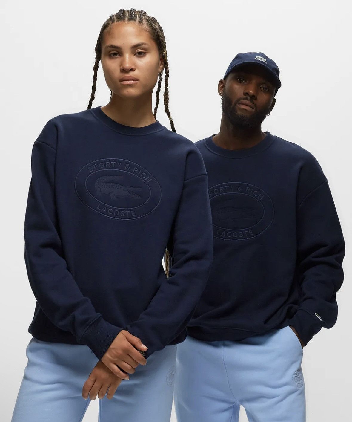 Lacoste Sporty & Rich x Lacoste logo-embroidered fleece sweatshirt Size S / US 4 / IT 40 - 2 Thumbnail