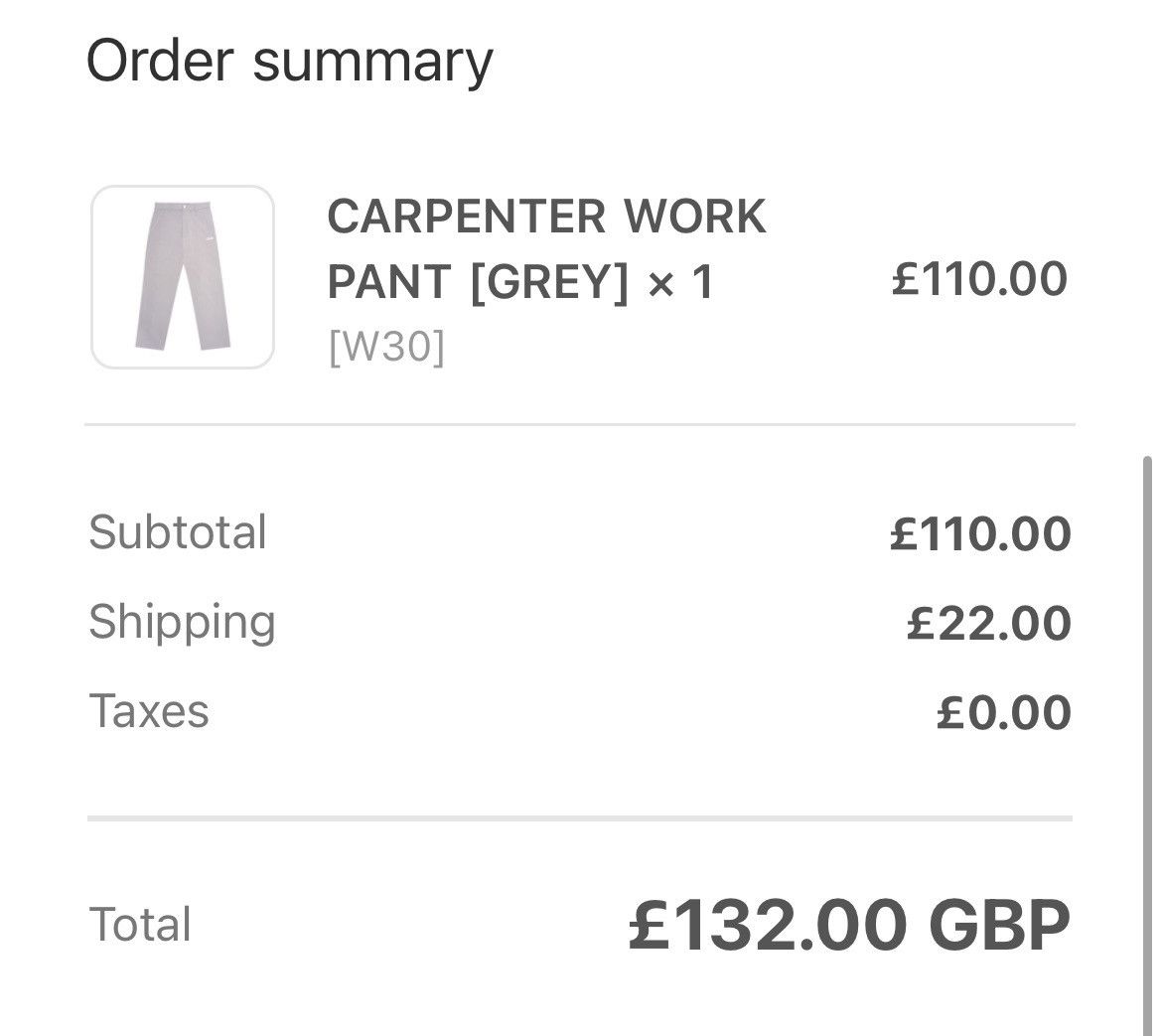 Corteiz Carpenter Work Pant (Grey) Size US 30 / EU 46 - 3 Thumbnail