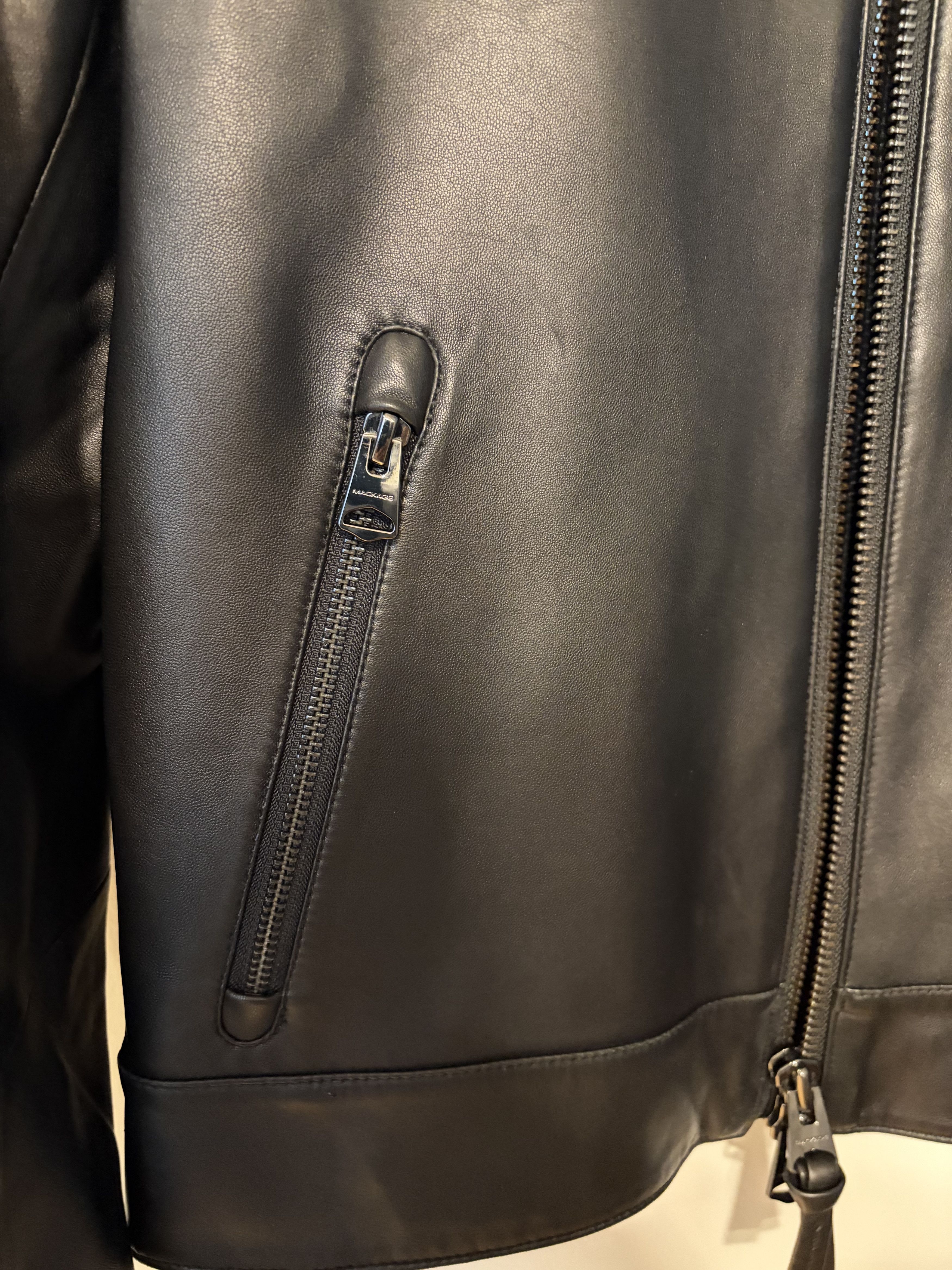 Mackage Mackage Harris Minimal Lambskin Leather Jacket Black Size 36 Size US S / EU 44-46 / 1 - 5 Thumbnail