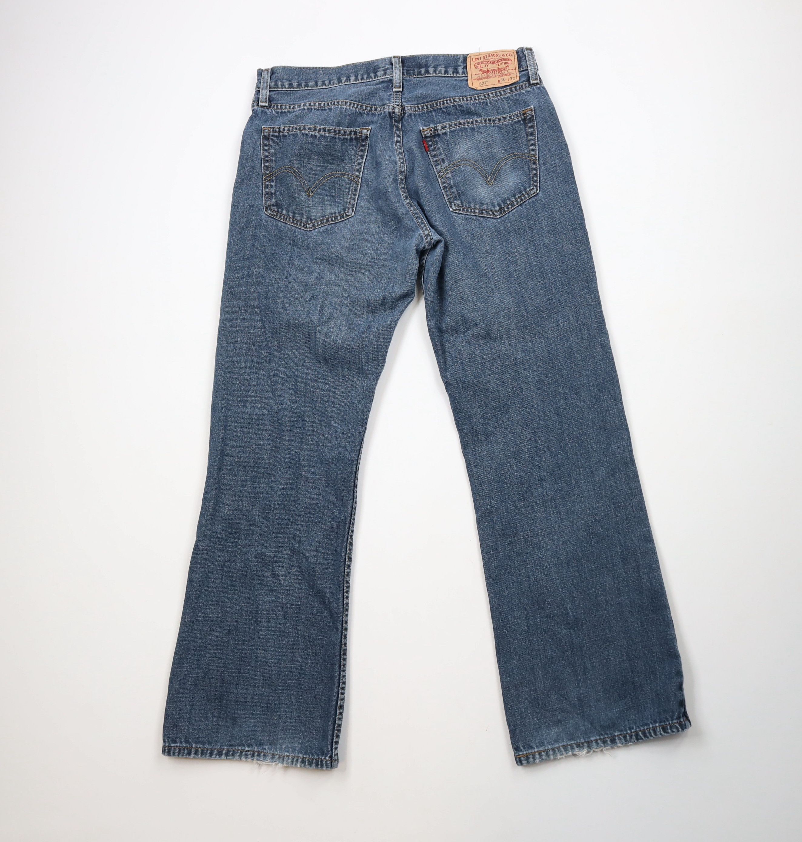 Levi's × Vintage Vintage Y2K Levis 527 Wide Leg Bootcut Denim Jeans Blue Size US 36 / EU 52 - 11 Thumbnail