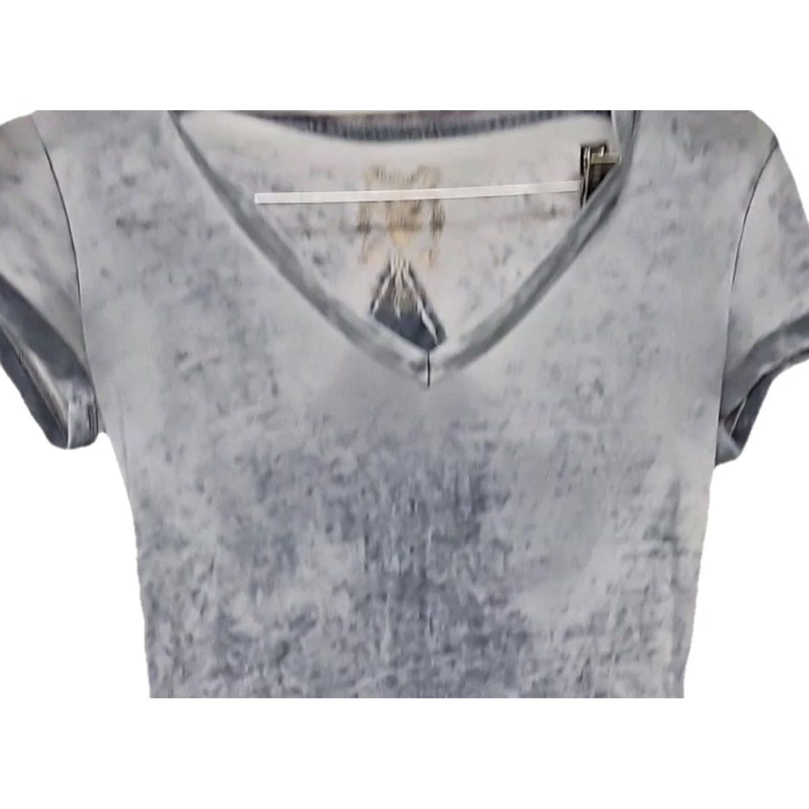 Velvet Rock & Roll Couture Velvet Stone Gray Rhinestone Graphic Tee Ladies Shirt Pullover S Gray Rhinestone USA Fleur de Lis Boomers? Size S / US 4 / IT 40 - 2 Thumbnail