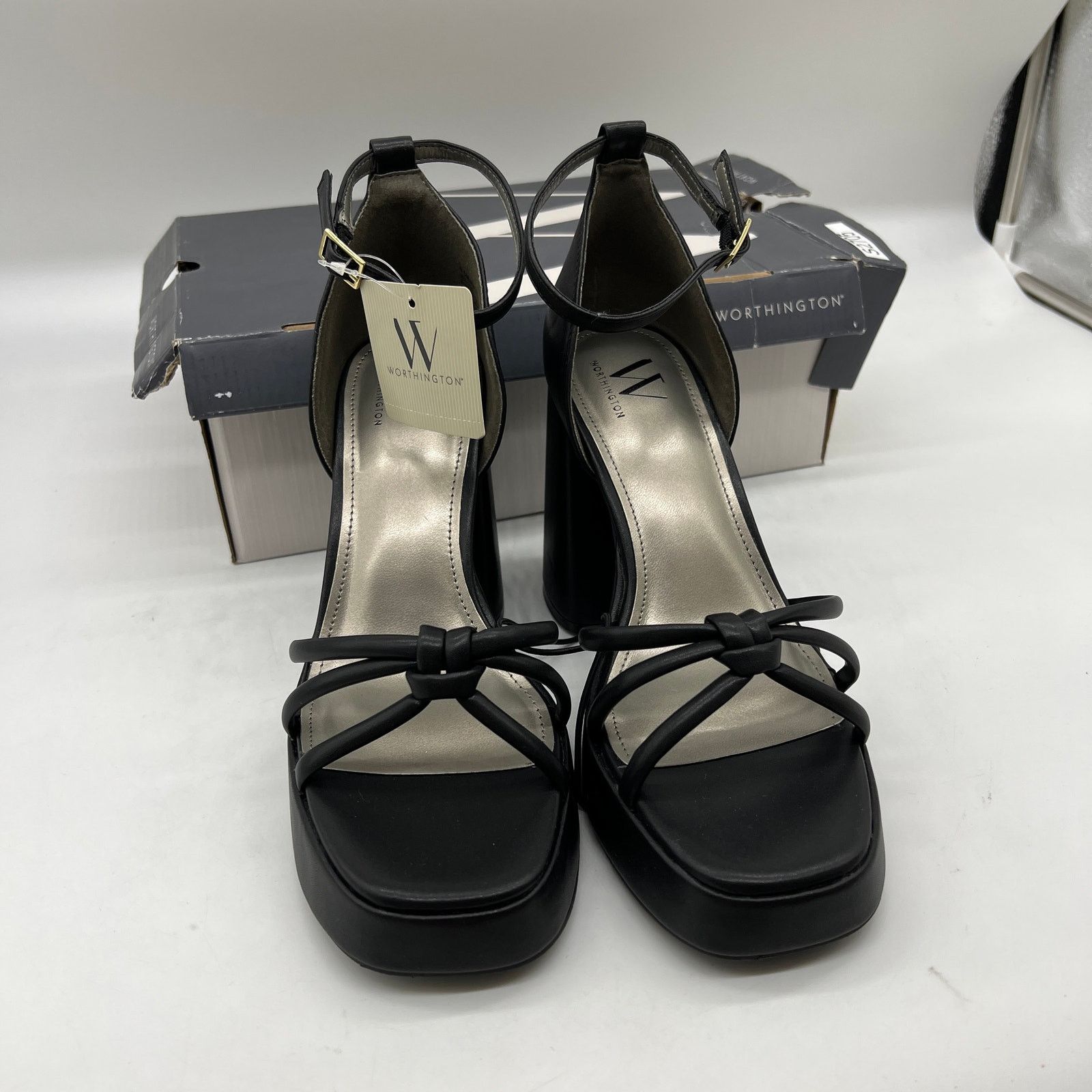 Other Worthington Womens Ellsworth Heeled Sandals Black Size 8.5M Size US 8.5 / IT 38.5 - 3 Thumbnail