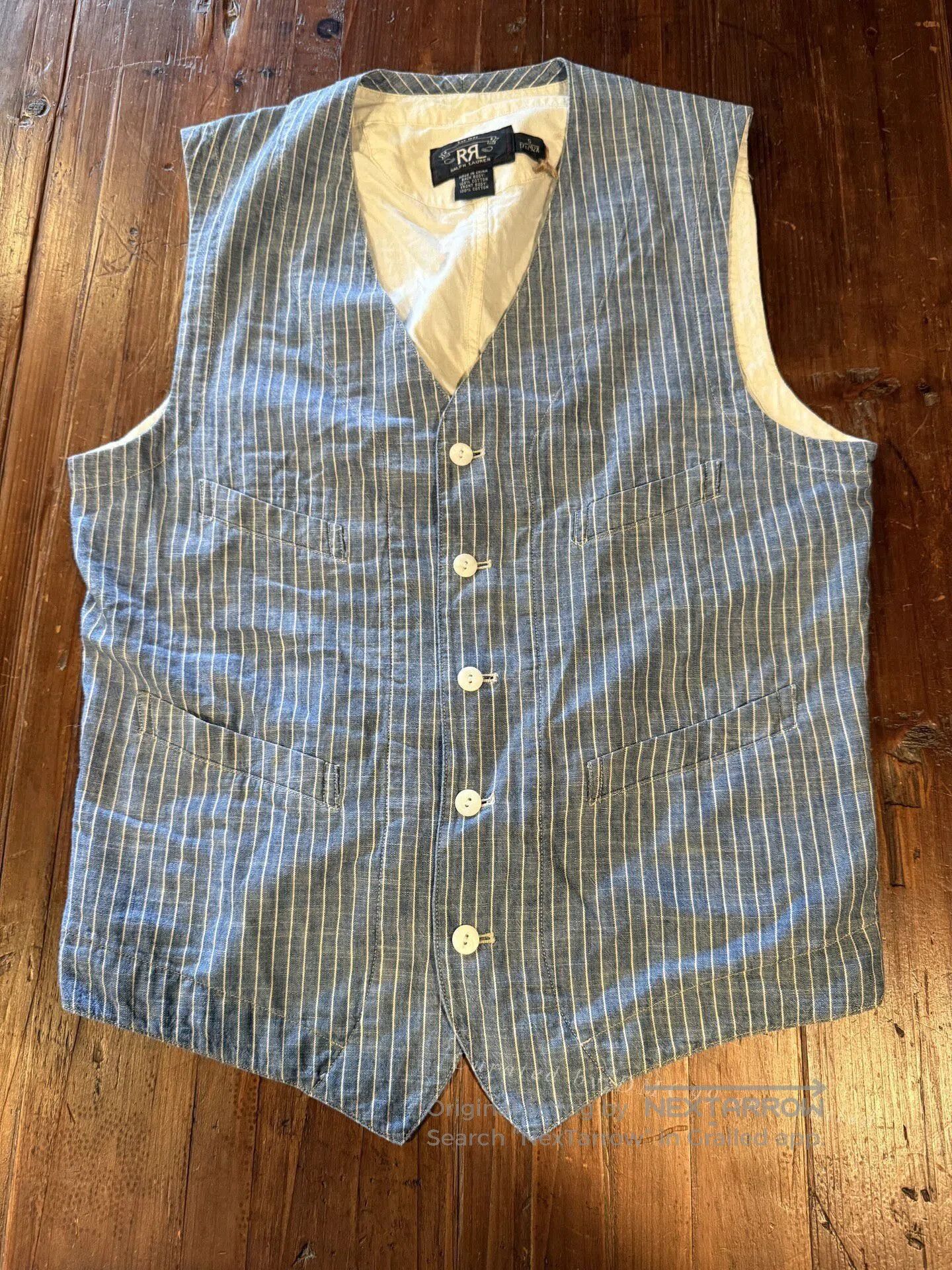 RRL Ralph Lauren RRL Ralph Lauren Striped Vest. Size US S / EU 44-46 / 1 - 1 Thumbnail