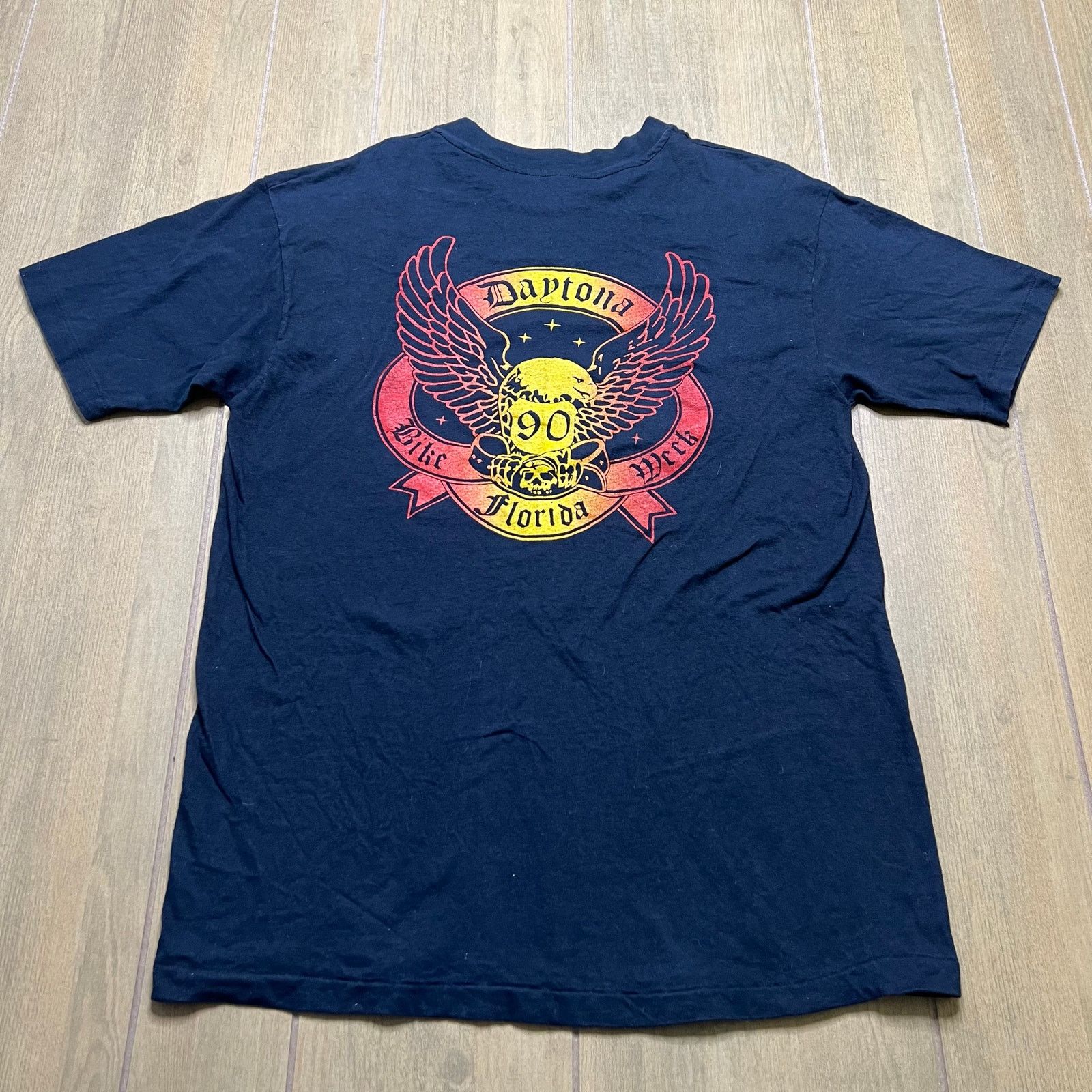 Hanes Vintage 90s Daytona Beach Bike Week Artistry In Iron Large Size US L / EU 52-54 / 3 - 4 Thumbnail