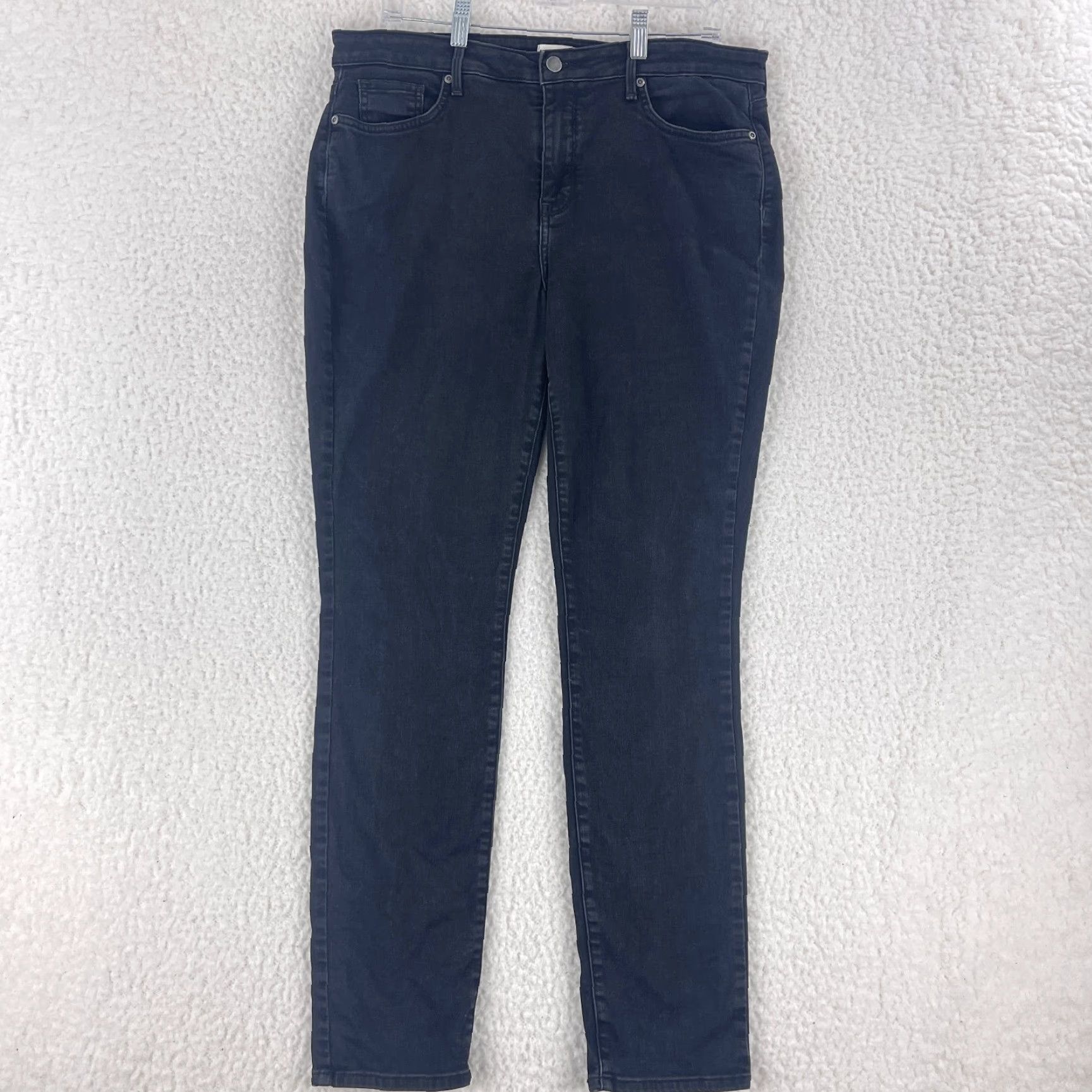 NYDJ NYDJ Jeans Womens Size 12 Black Denim Straight Leg Mid-Rise 5-Pocket Casual Regular 29in Inseam City USA Size 34" / US 12 / IT 48 - 2 Thumbnail