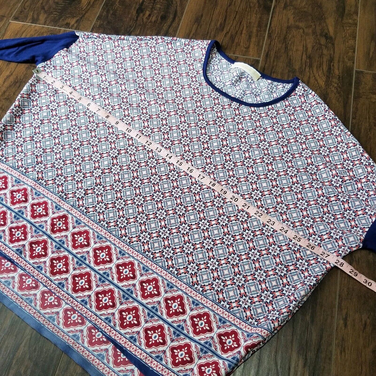 Designer Magnolia South Top Size Small Dolman 3/4 Sleeves Geometric Size S / US 4 / IT 40 - 4 Thumbnail