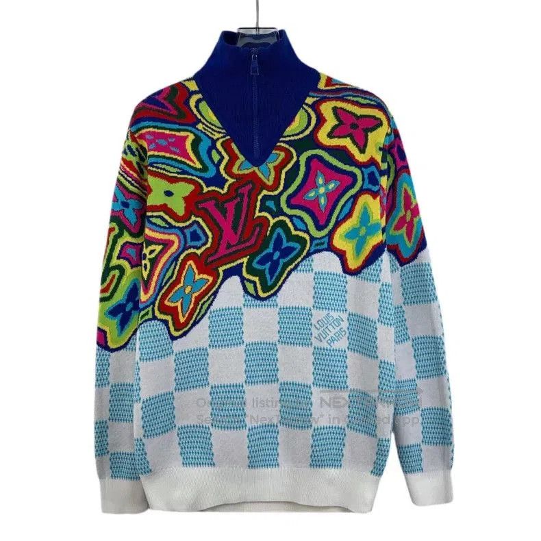 Louis Vuitton Louis Vuitton Monogram Check Print Sweater. Size US XS / EU 42 / 0 - 1 Thumbnail
