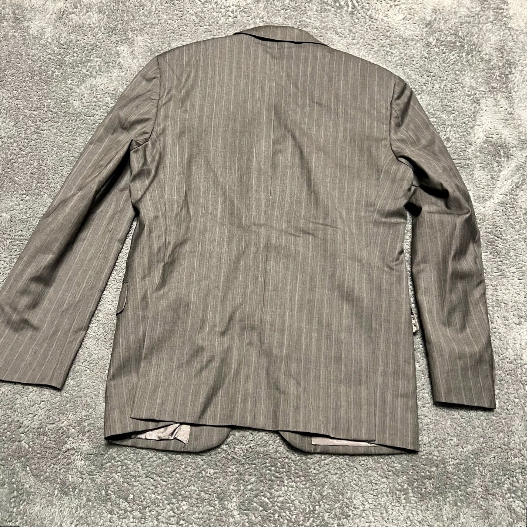 Vintage Lanificio T. G. Di Fabio Blazer Mens 40R Italy Wool Striped Sport Coat Coat Blazer Mens 40R Gray Wool Striped Il lanificio Size 40R - 3 Thumbnail