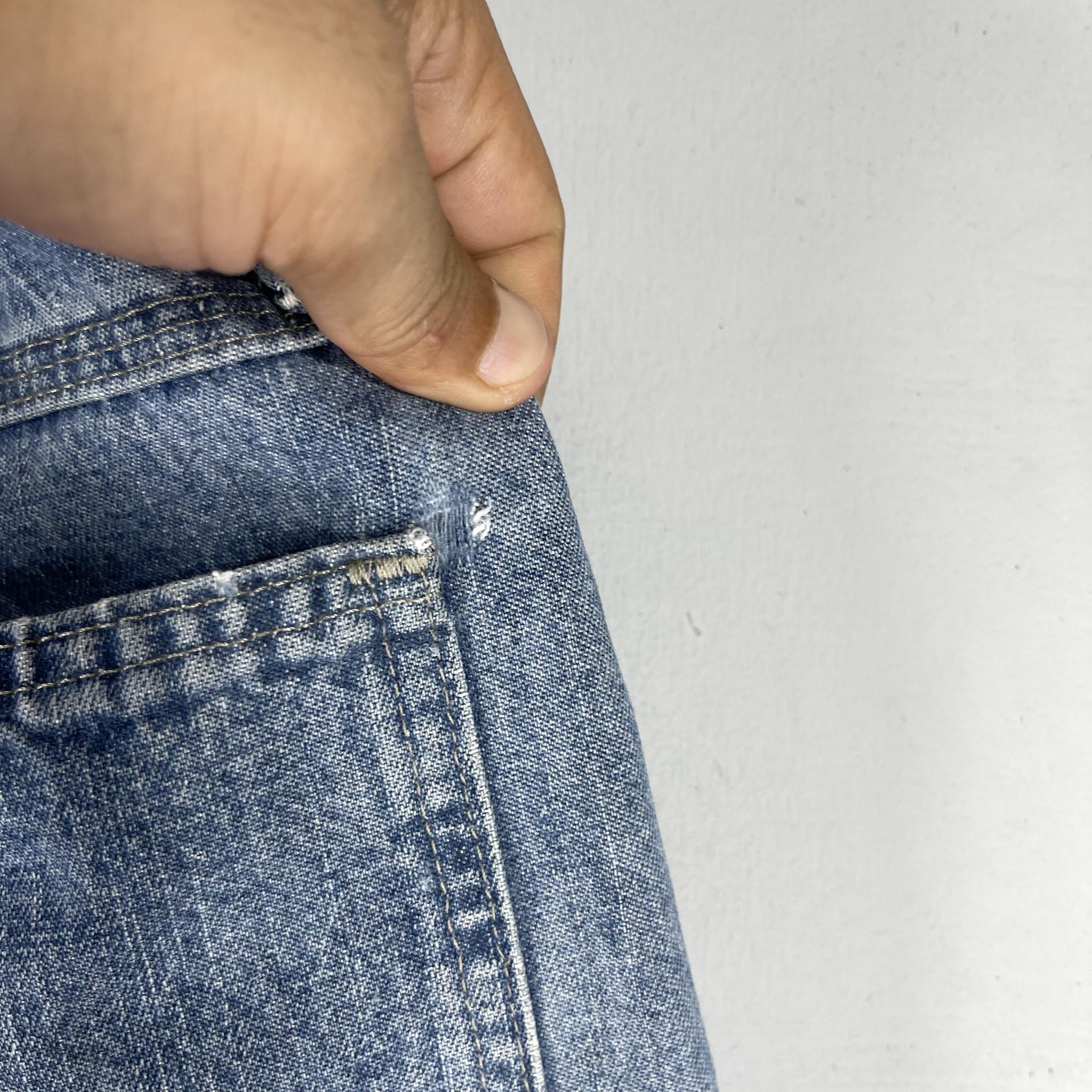 Vintage × Wrangler W43 Vintage Distressed Wrangler Carpenter Short Jeans Size US 43 - 10 Thumbnail