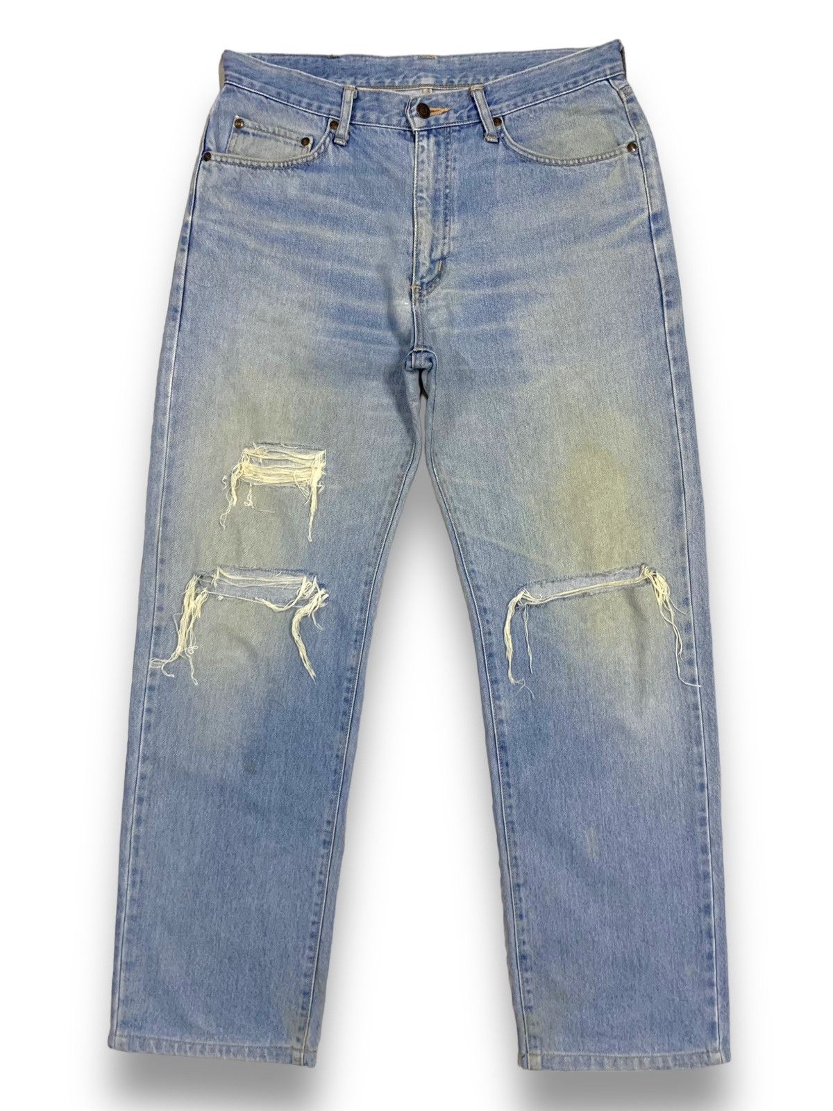 Edwin Vintage 90s Edwin Classic Rusty Mud Wash Distressed Jeans Size US 34 / EU 50 - 1 Thumbnail