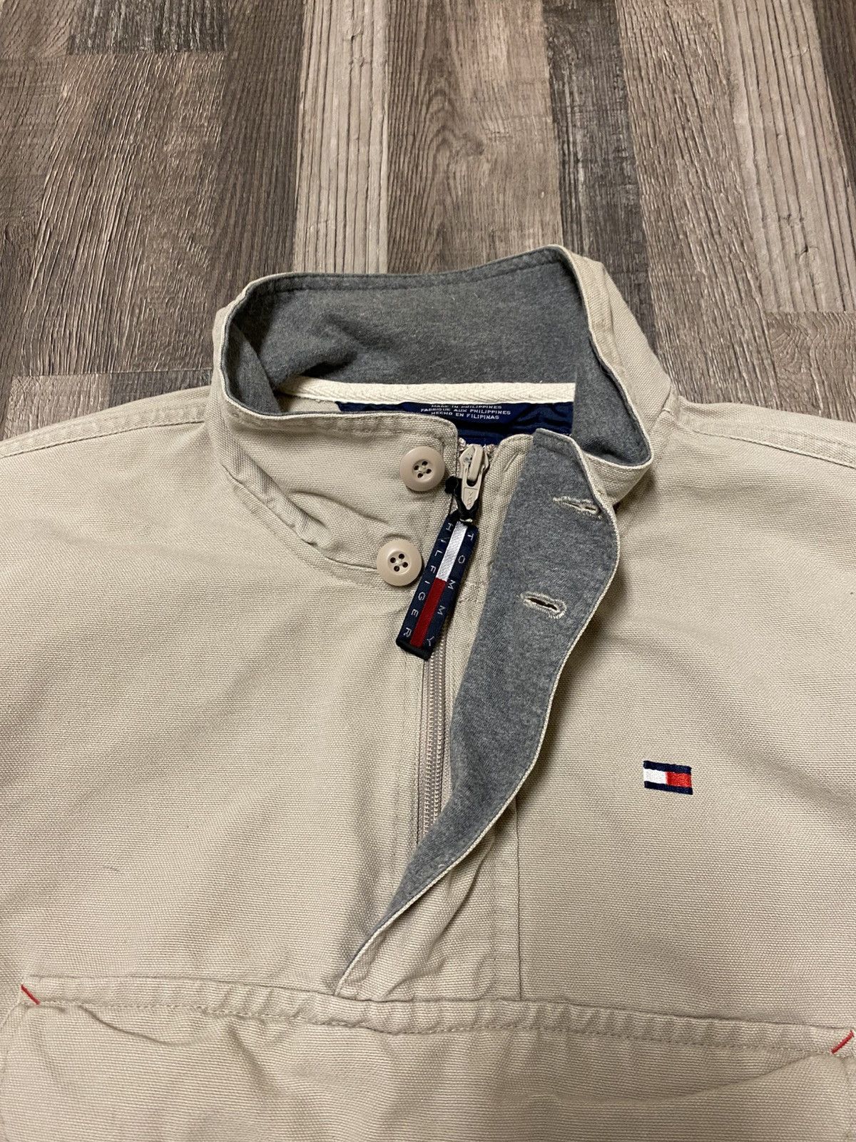 Tommy Hilfiger Vintage 90’s Tommy Hilfiger Canvas Anorak Pullover Jacket Size US L / EU 52-54 / 3 - 11 Thumbnail