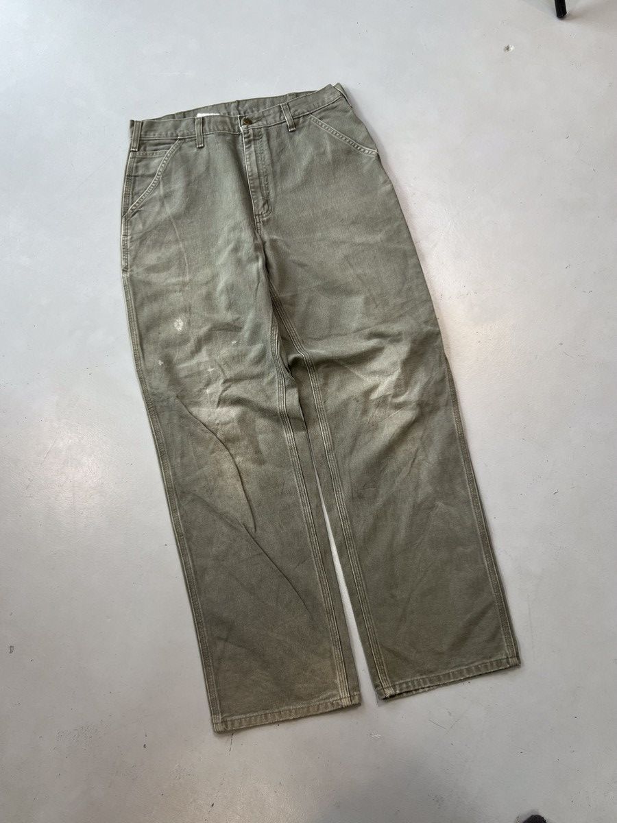 Carhartt Vintage carhartt b11 moss carpenter denim Size US 34 / EU 50 - 2 Thumbnail
