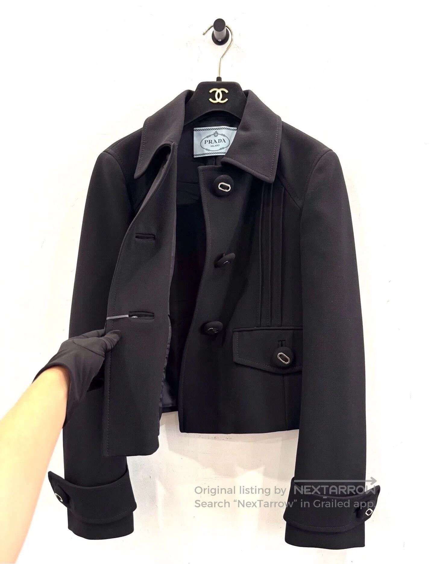 Prada Prada Women's Black Wool Jacket. Size S / US 4 / IT 40 - 3 Thumbnail