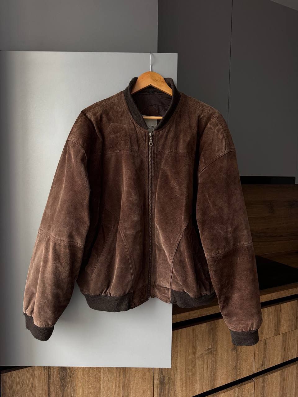 Vintage Vintage suede bomber jacket cowboy farm trucker Size US L / EU 52-54 / 3 - 1 Thumbnail