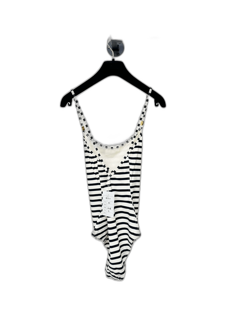 Celine Celine Striped Bodysuit in Excellent Condition Size L / US 10 / IT 46 - 1 Thumbnail