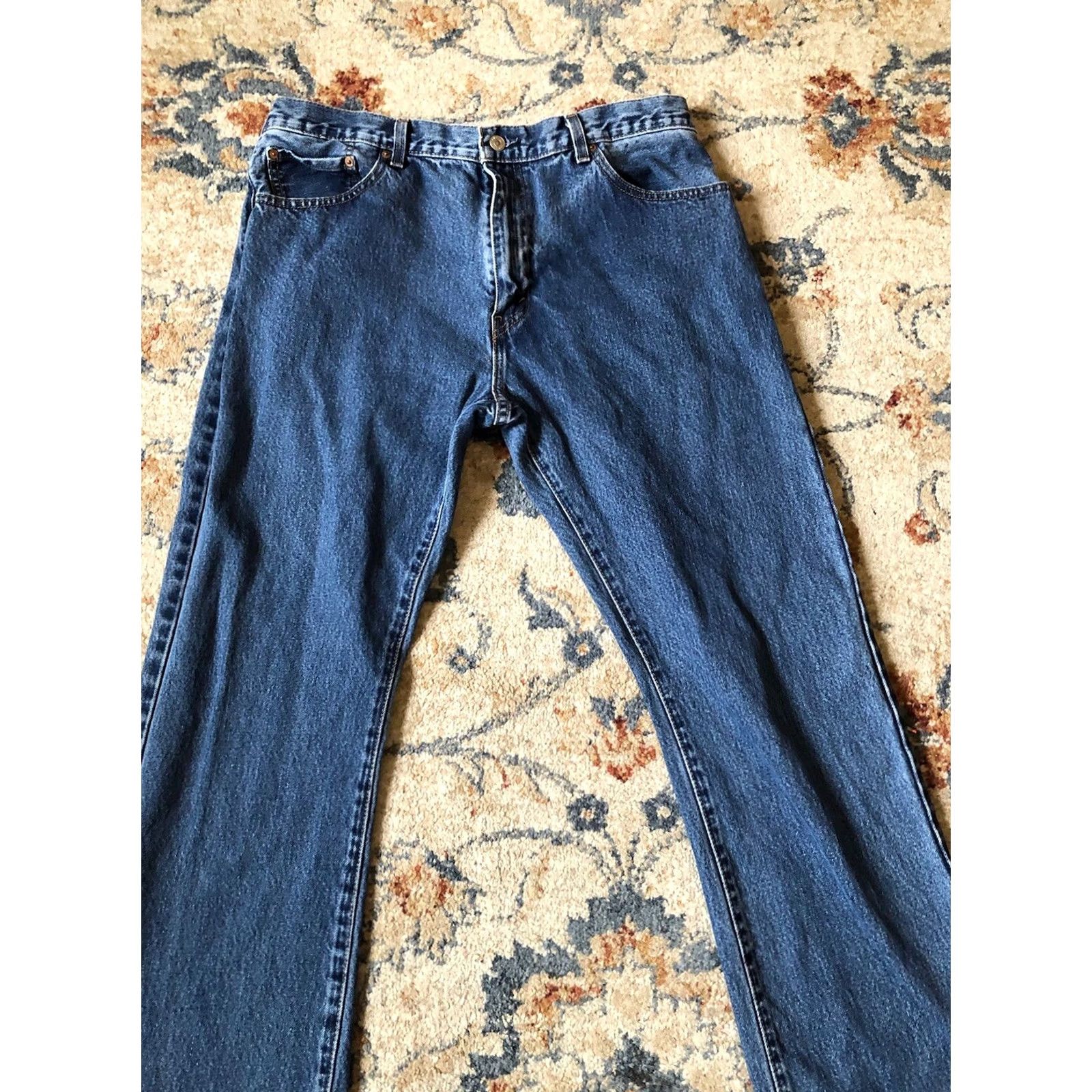 Levi's Levi's 517 Jeans Mens Regular 38x34 Blue Denim Bootcut Cowboy Western 100% Cotton Zip Button Pockets Dark Rise High Inseam 34 Size 26" / US 2 / IT 38 - 3 Thumbnail