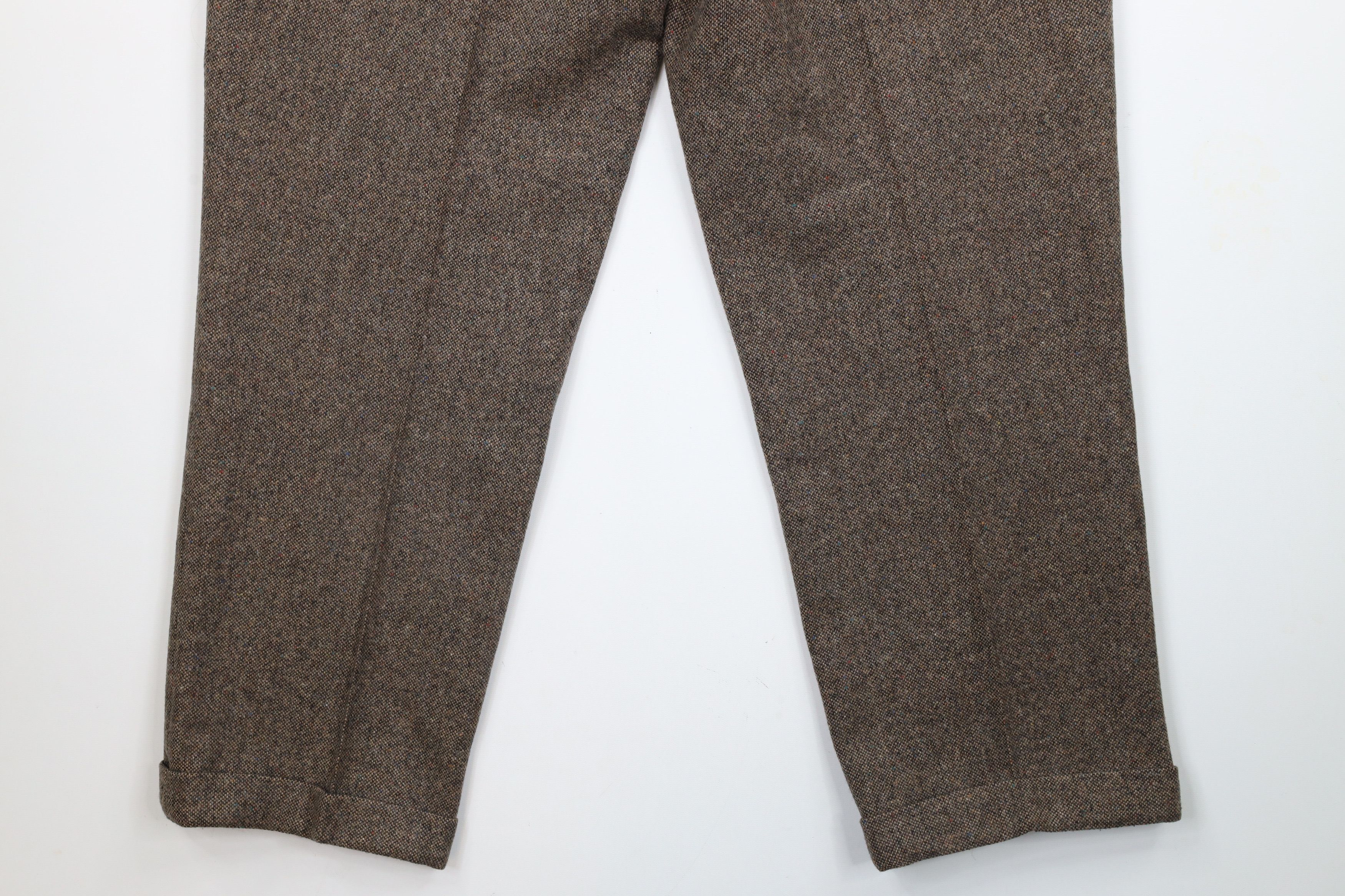 Orvis Vintage 90s Orvis Trim Cuffed Wool Tweed Chino Pants Brown Size US 38 / EU 54 - 10 Thumbnail