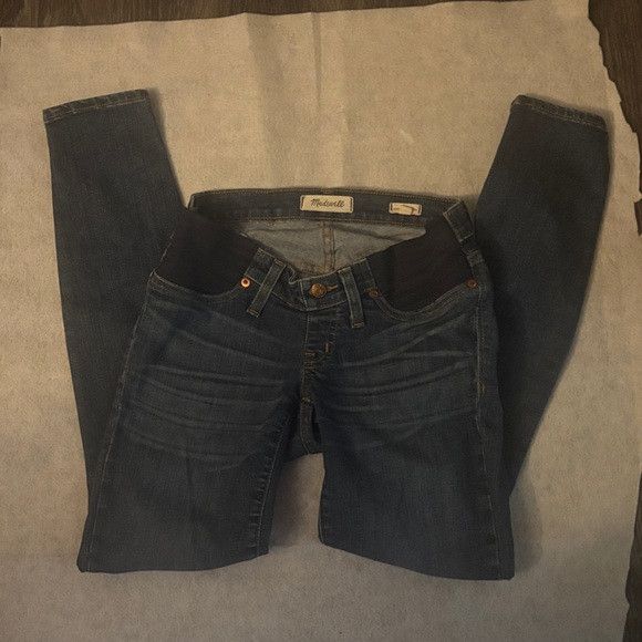 Madewell Madewell Maternity Skinny Dark Blue Jean 26 Size 26" / US 2 / IT 38 - 1 Thumbnail