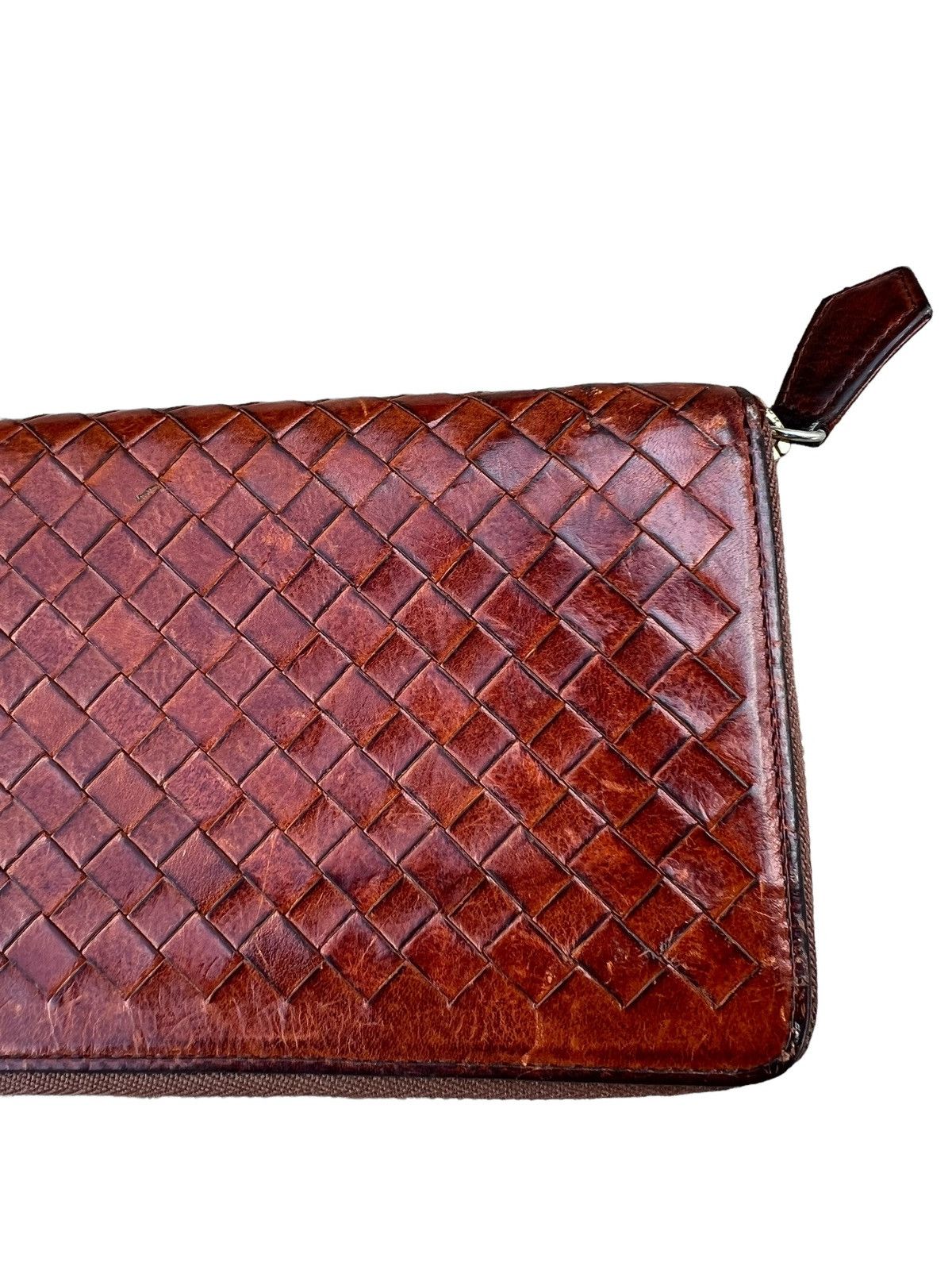 Leather RARE! Patina Woven Leather Cocomeister Wallet Purse Size ONE SIZE - 8 Thumbnail
